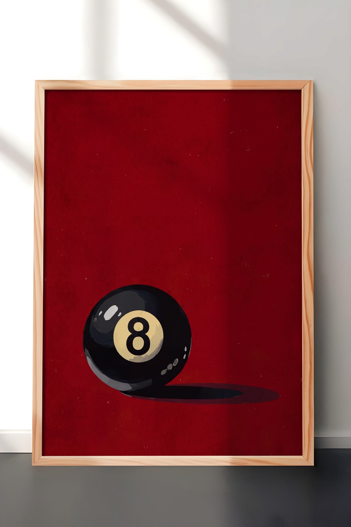 Bilardo Topu Poster – Ahşap Çerçeveli Tablo