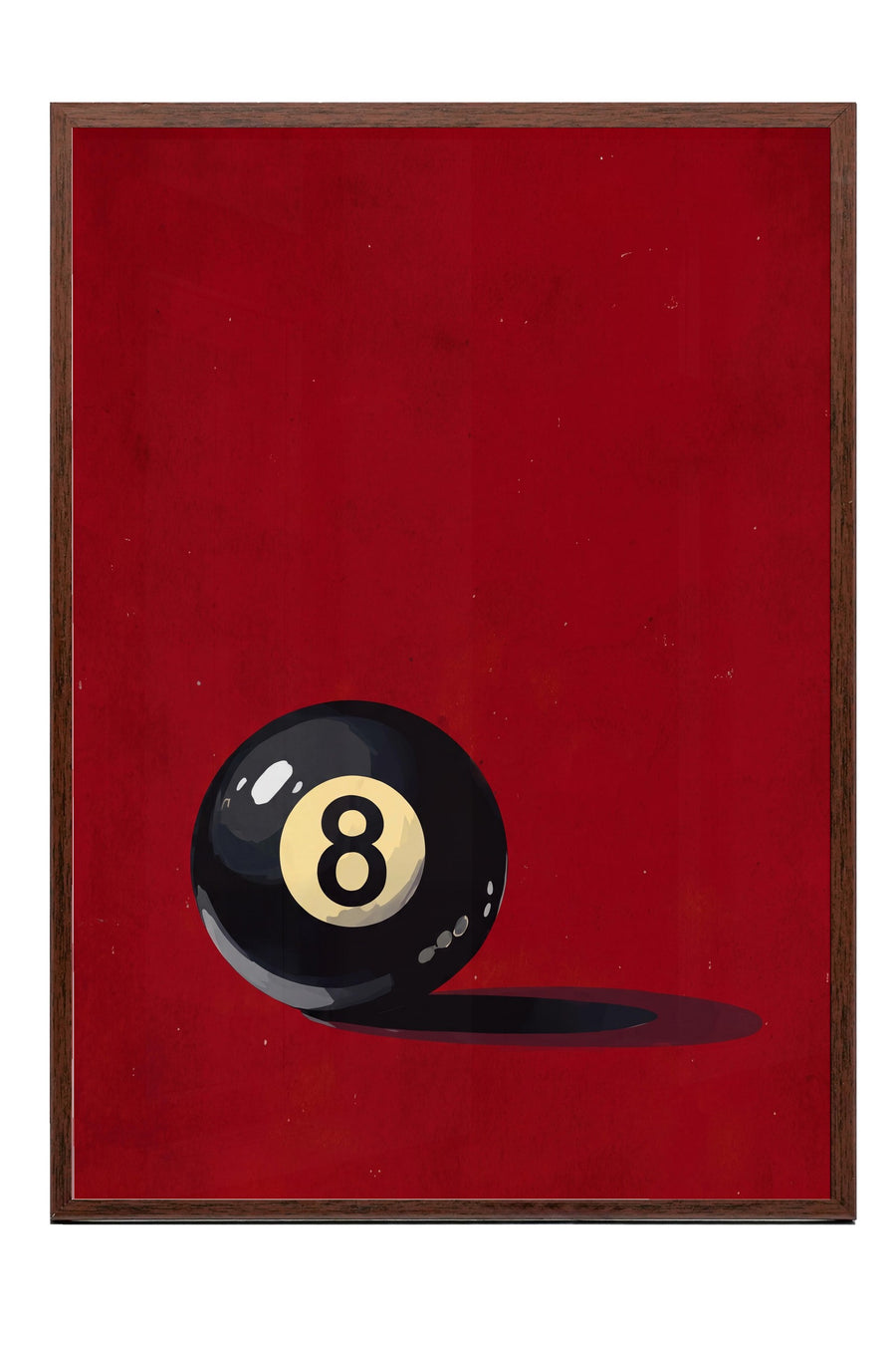 Bilardo Topu Poster – Kahverengi Çerçeveli Tablo