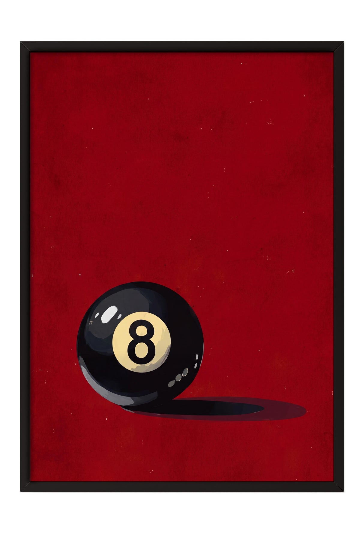 Bilardo Topu Poster – Siyah Çerçeveli Tablo