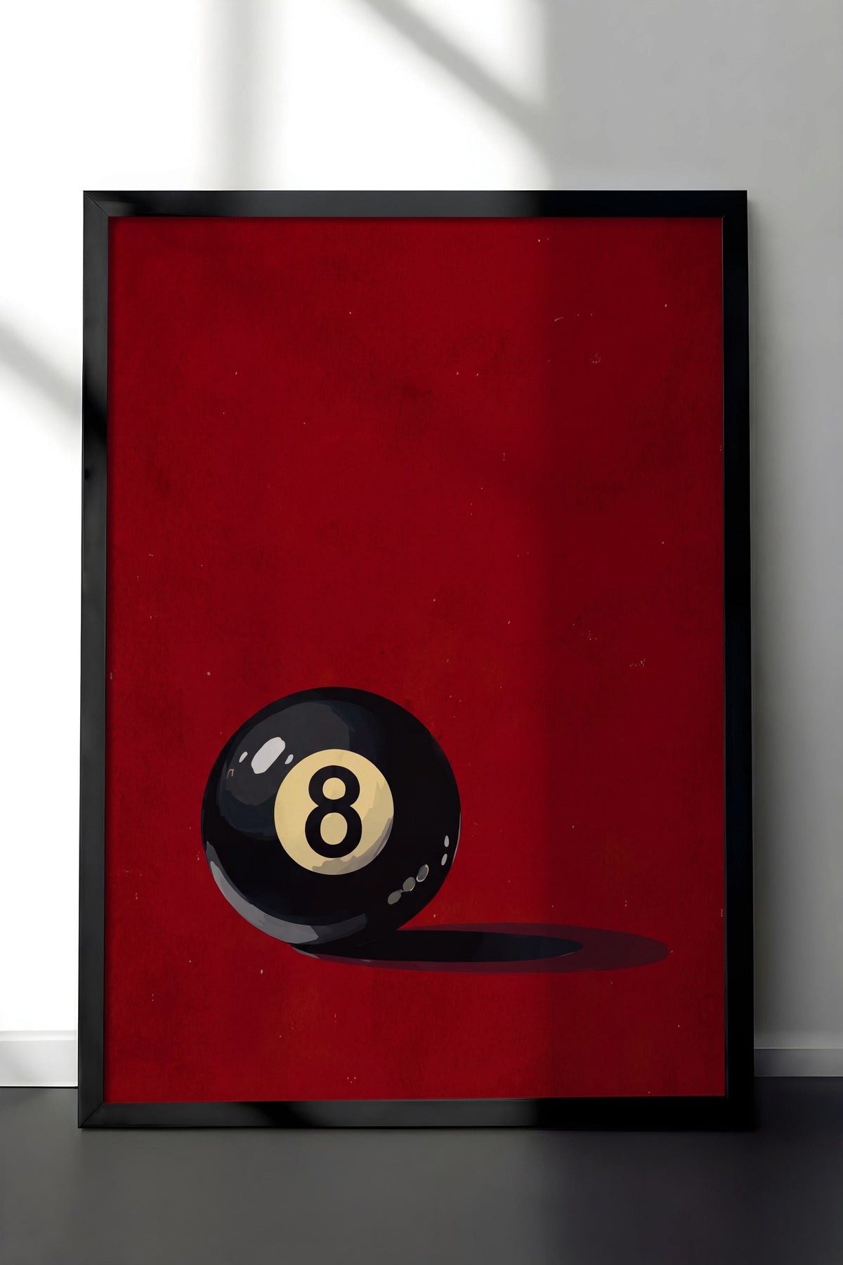 Bilardo Topu Poster – Siyah Çerçeveli Tablo
