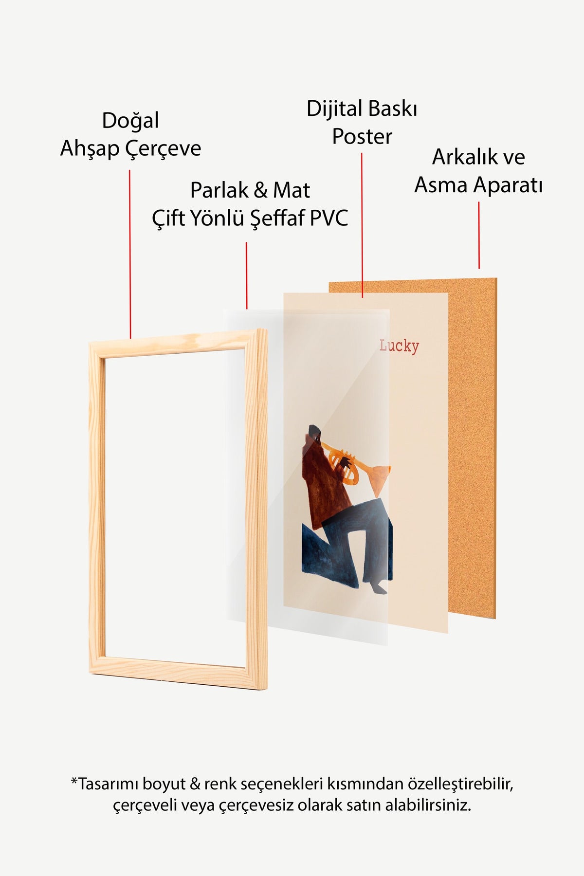 Lucky Poster – Ahşap Çerçeveli Tablo