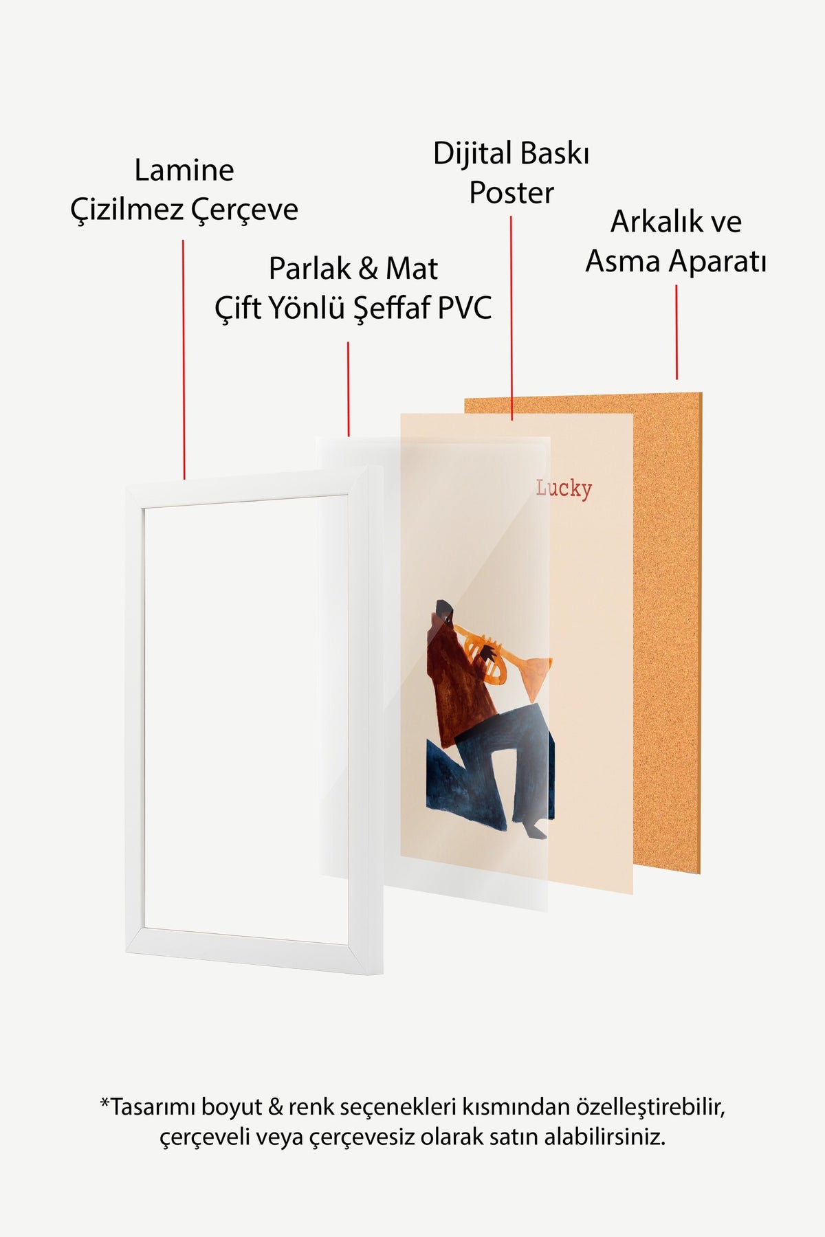 Lucky Poster – Beyaz Çerçeveli Tablo