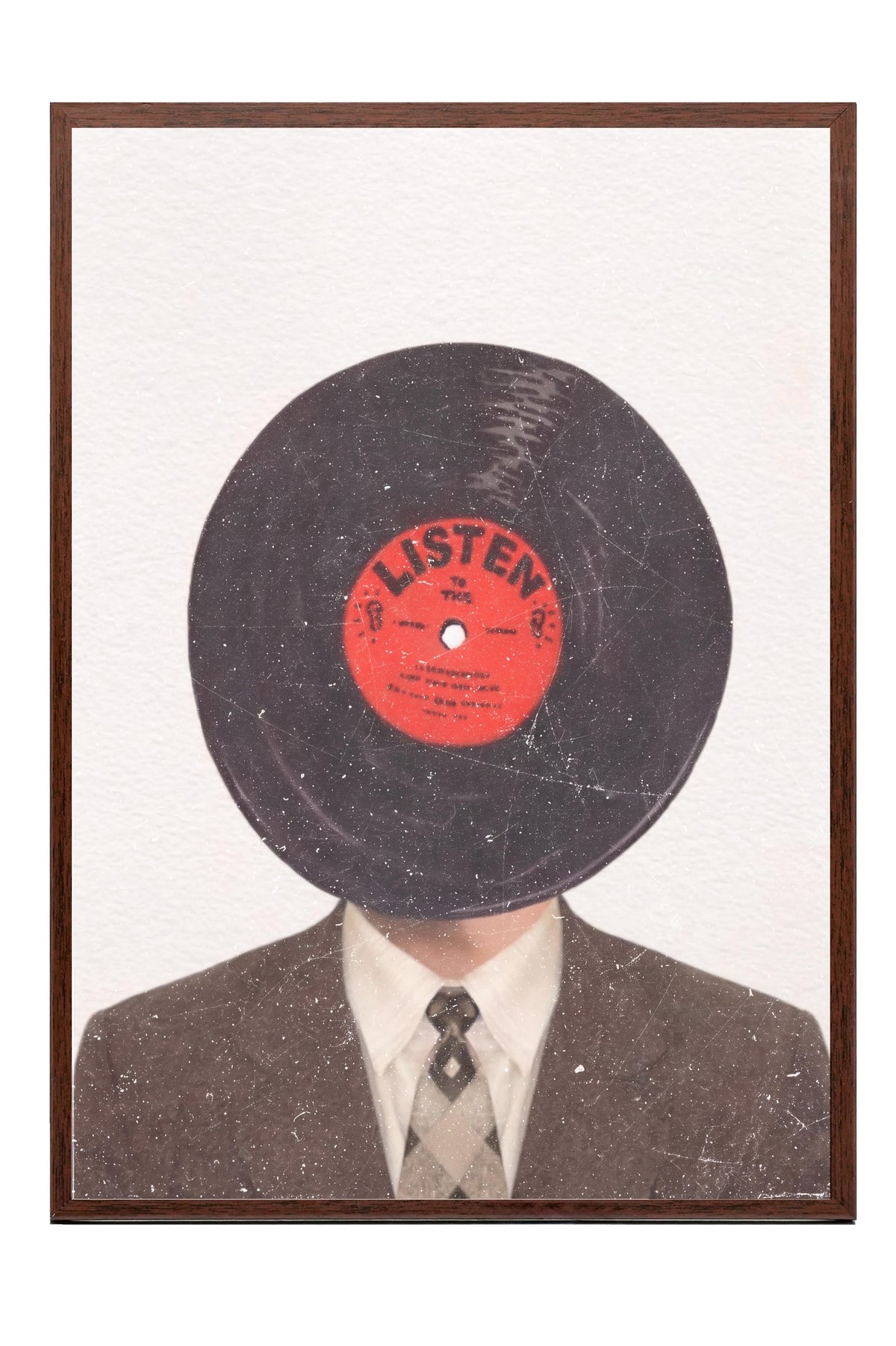 Listen Poster – Kahverengi Çerçeveli Tablo