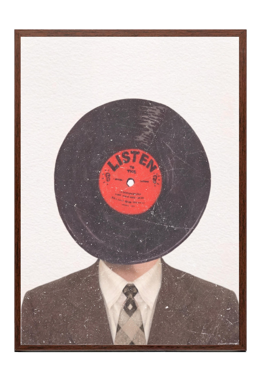 Listen Poster – Kahverengi Çerçeveli Tablo