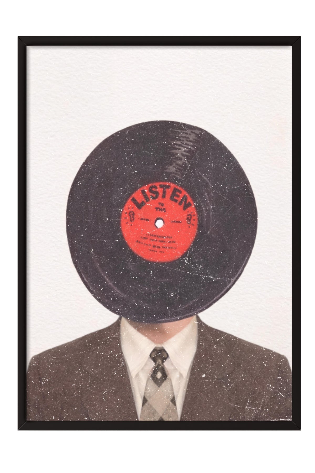 Listen Poster – Siyah Çerçeveli Tablo