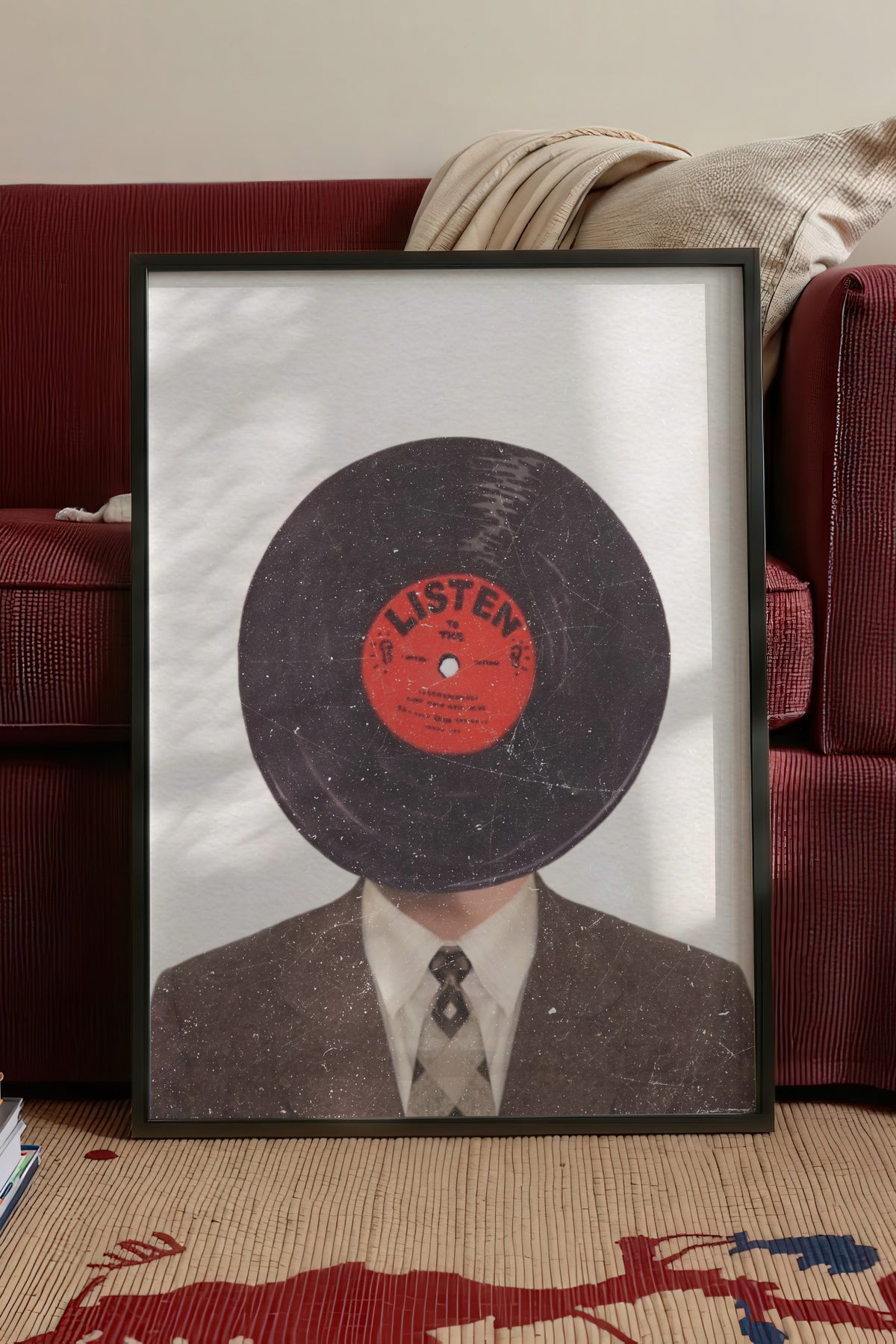 Listen Poster – Siyah Çerçeveli Tablo