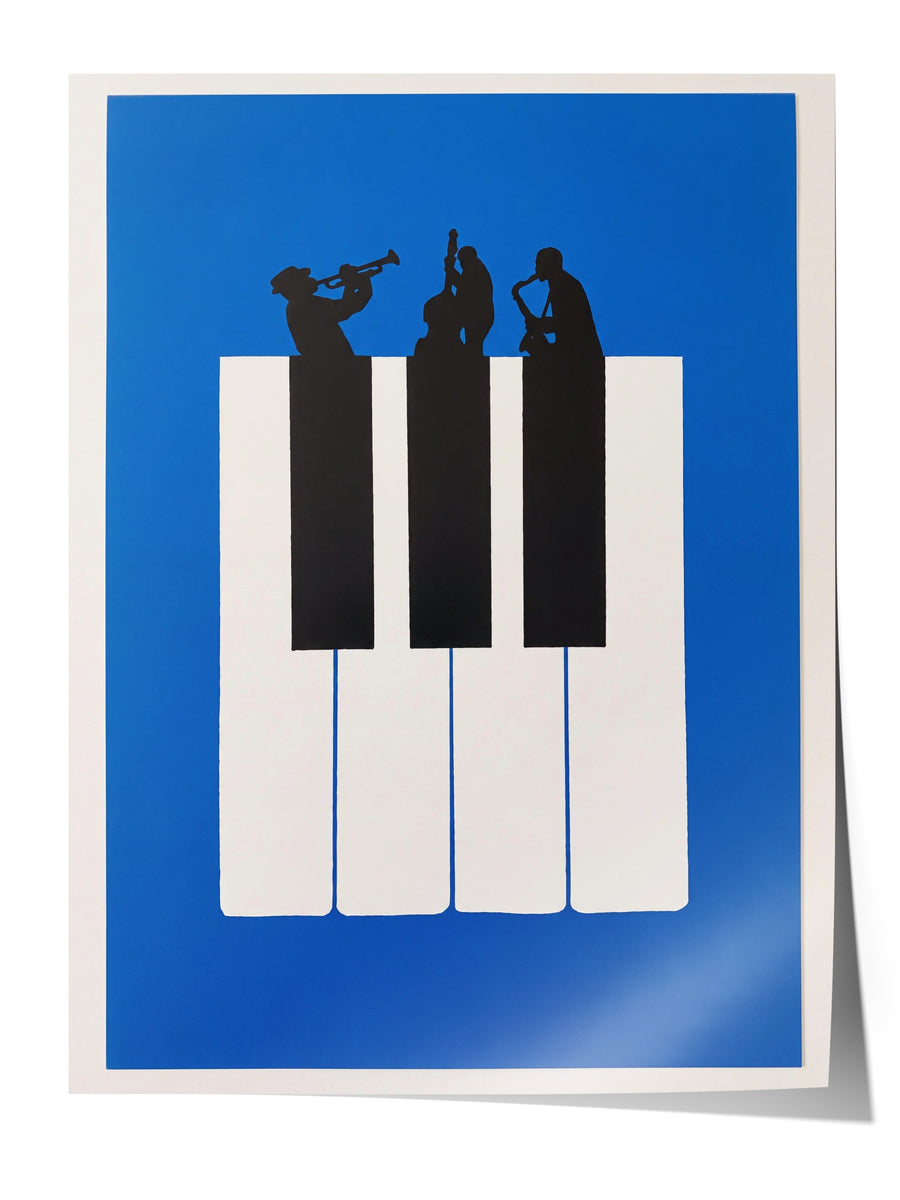 Piyano Tuşları Üzerinde Müzisyenler Çerçevesiz Poster