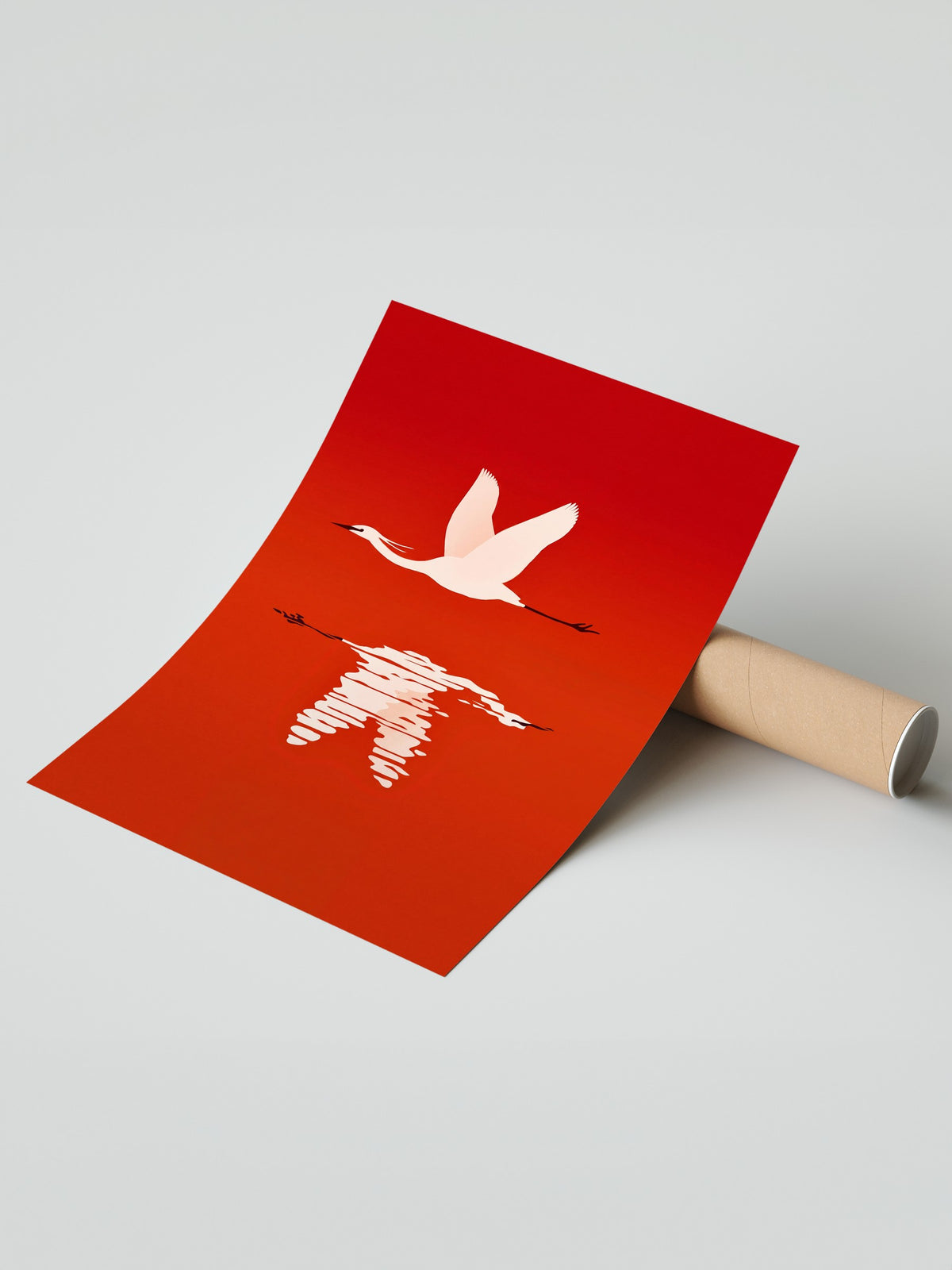 Uçan Kuş Yansıması Çerçevesiz Poster