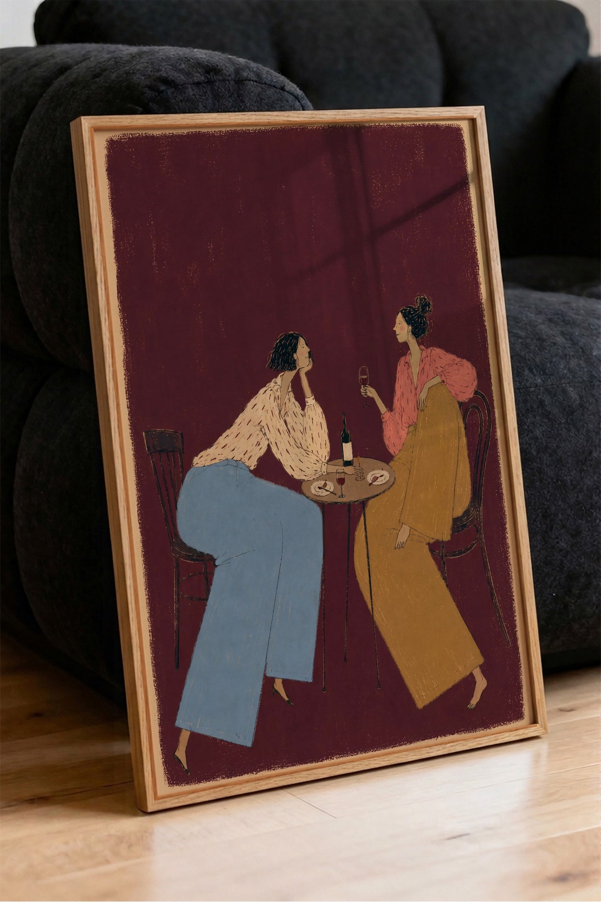 Sohbet Eden Kadınlar Poster – Ahşap Çerçeveli Tablo