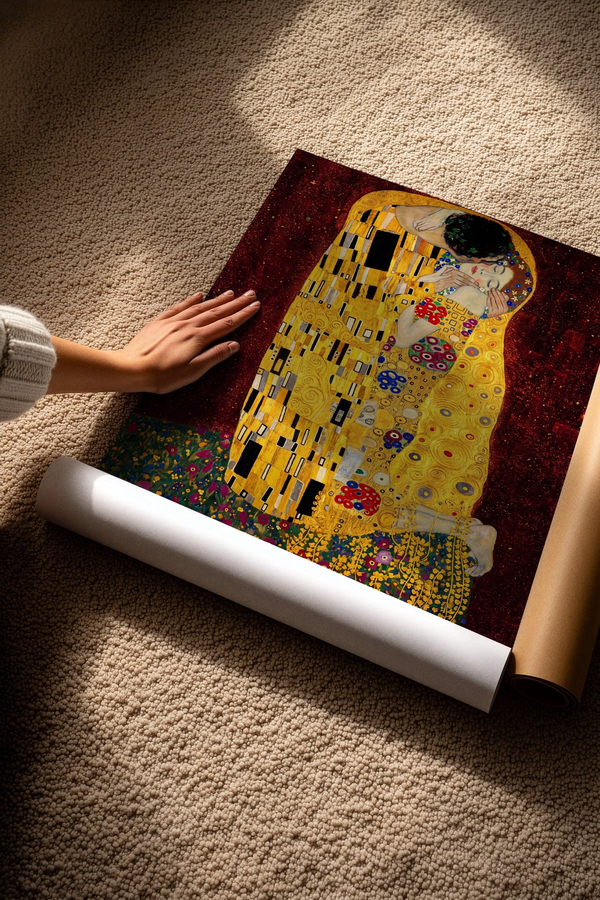 Klimt Öpücük Çerçevesiz Poster
