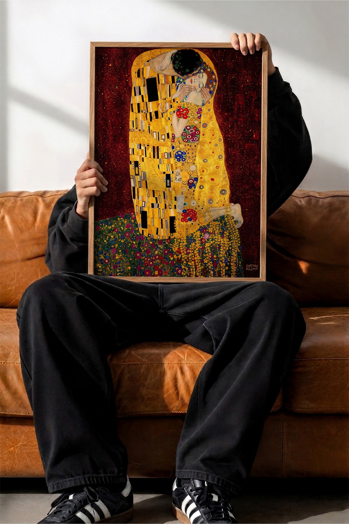 Klimt Öpücük Poster – Ahşap Çerçeveli Tablo