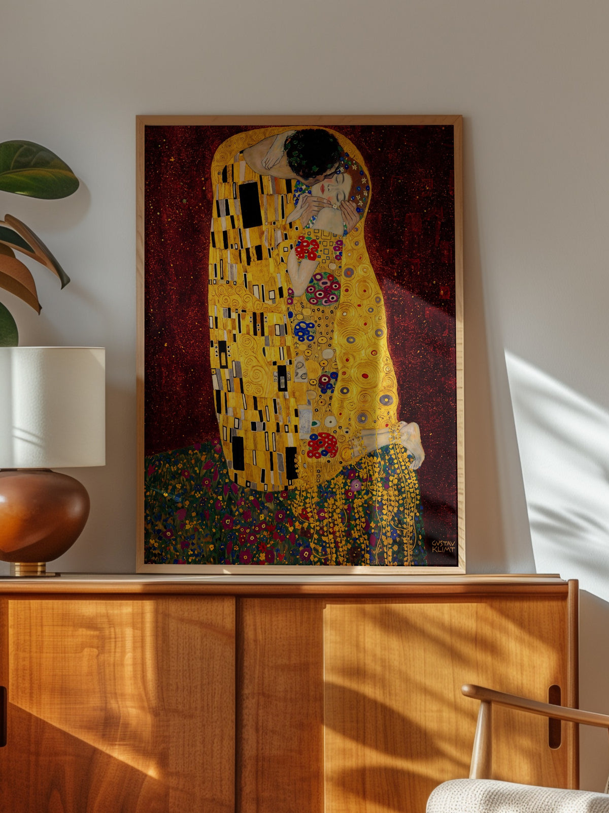 Klimt Öpücük Poster – Ahşap Çerçeveli Tablo