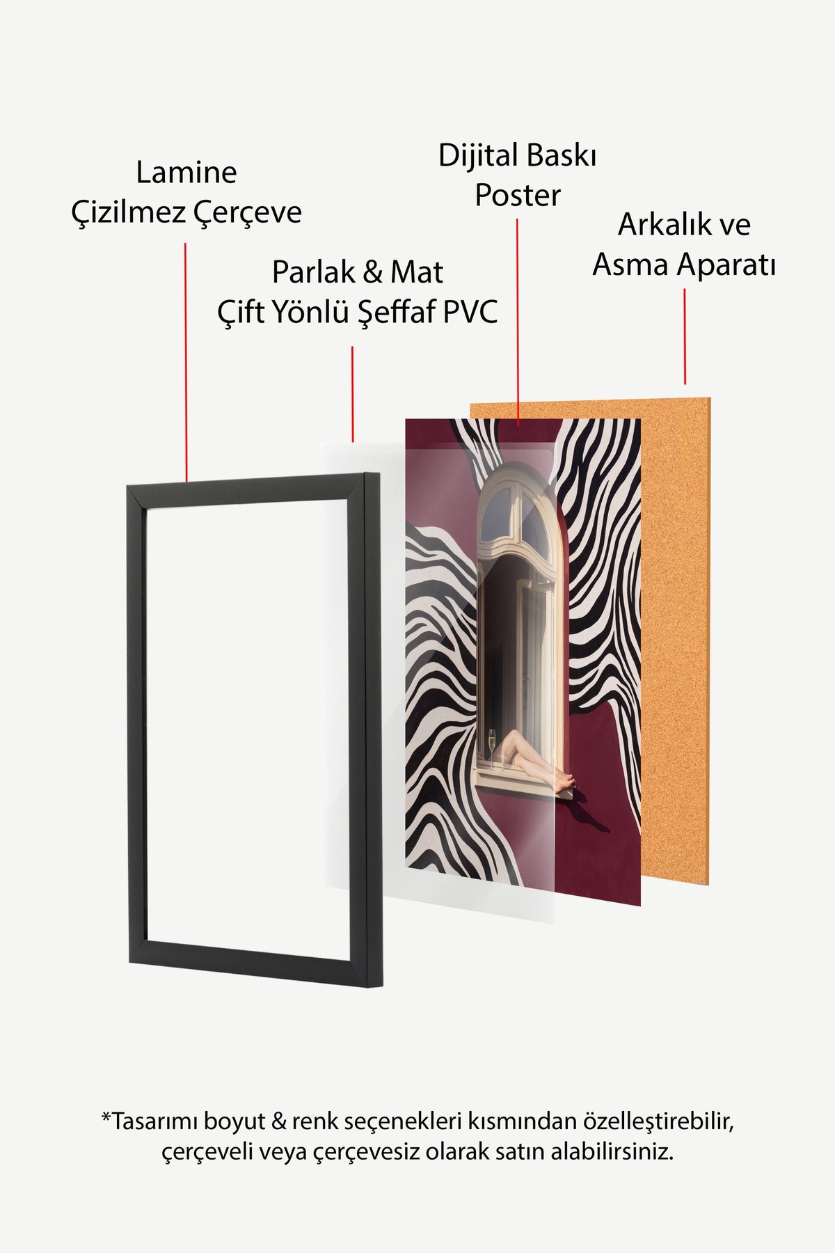 Cam Kenarında Dinlenen Ayaklar Poster – Siyah Çerçeveli Tablo