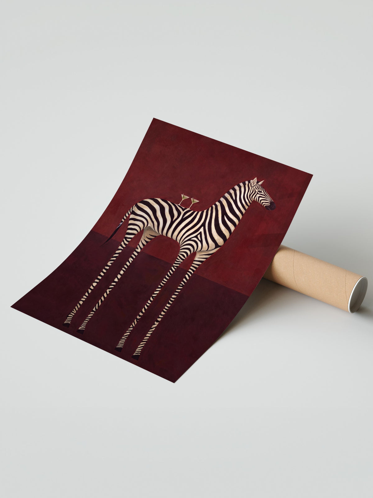Garip Zebra Yorumu Çerçevesiz Poster