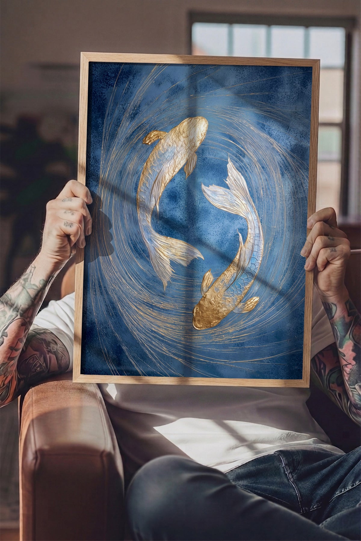 Altın Balık Döngüsü Poster – Ahşap Çerçeveli Tablo