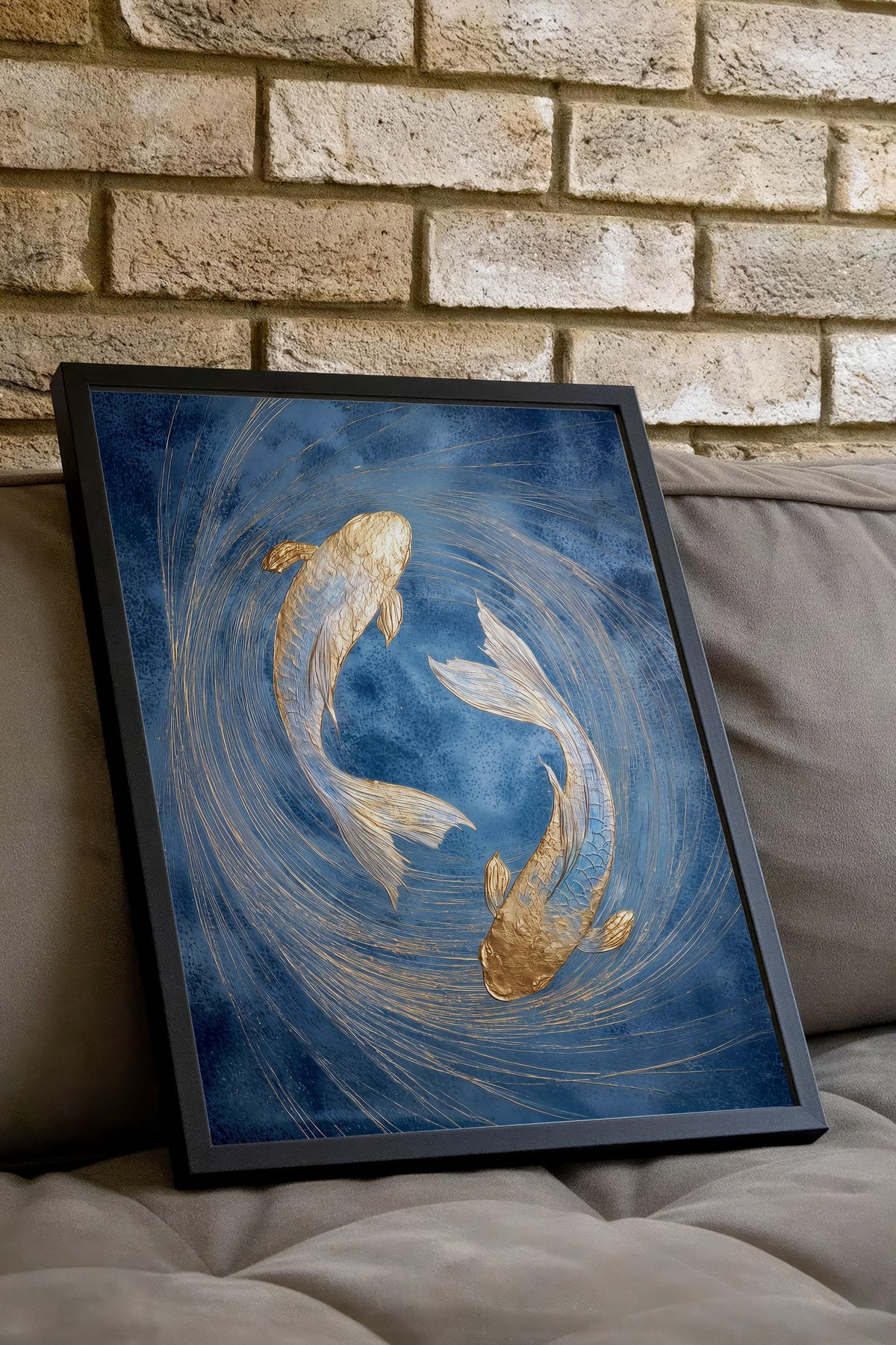 Altın Balık Döngüsü Poster – Siyah Çerçeveli Tablo
