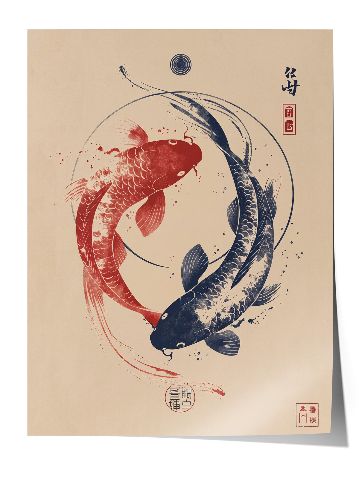 Zen Balıkları Çerçevesiz Poster