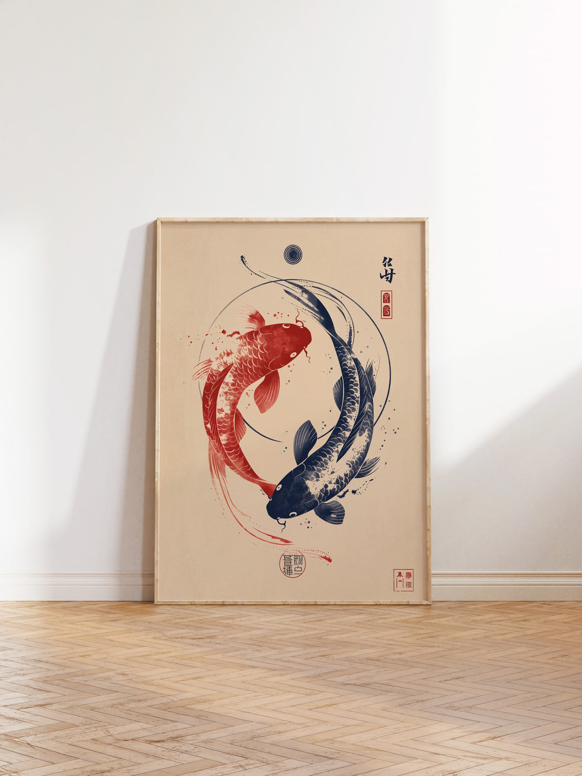 Zen Balıkları Poster – Ahşap Çerçeveli Tablo