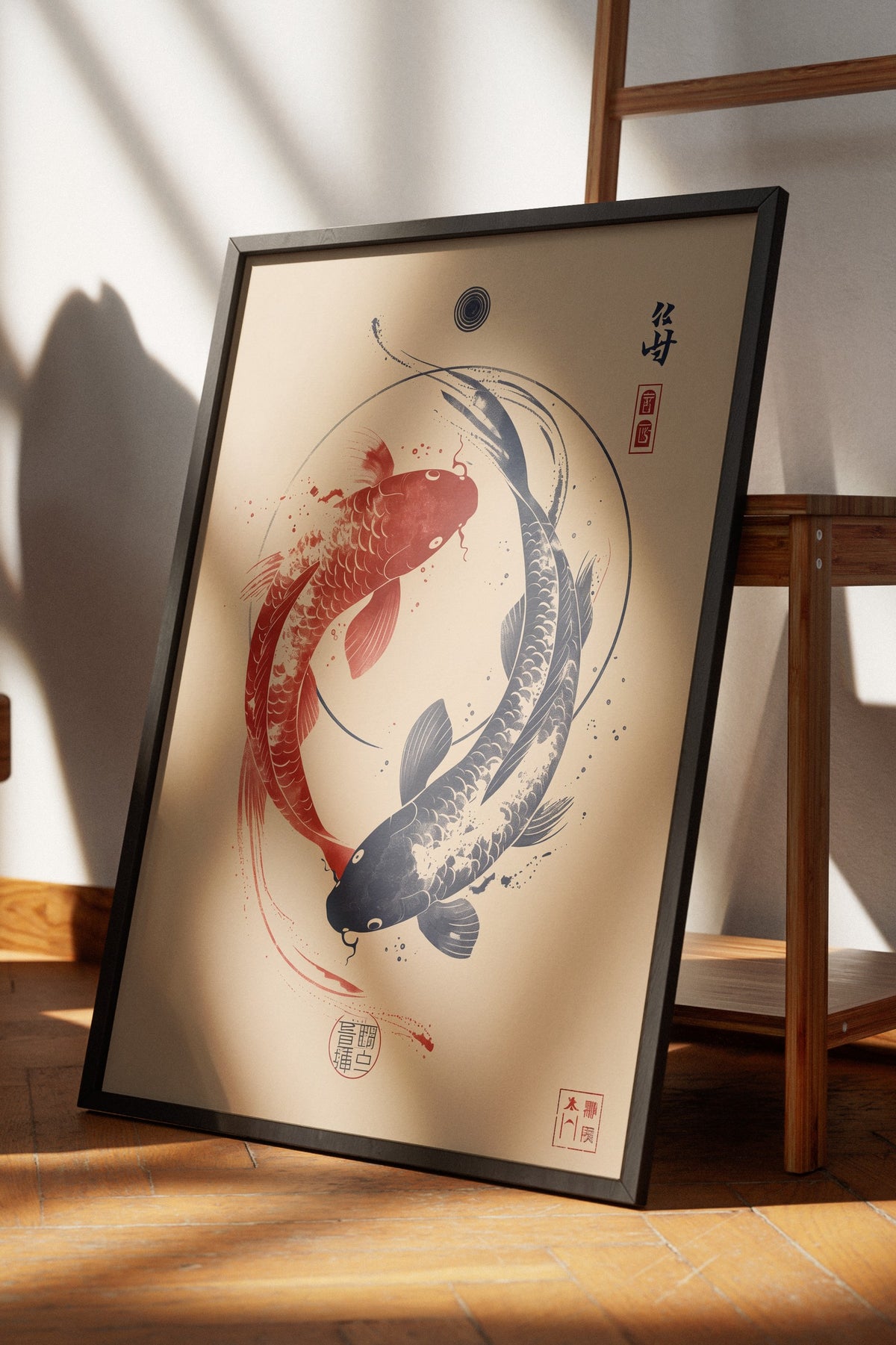 Zen Balıkları Poster – Siyah Çerçeveli Tablo