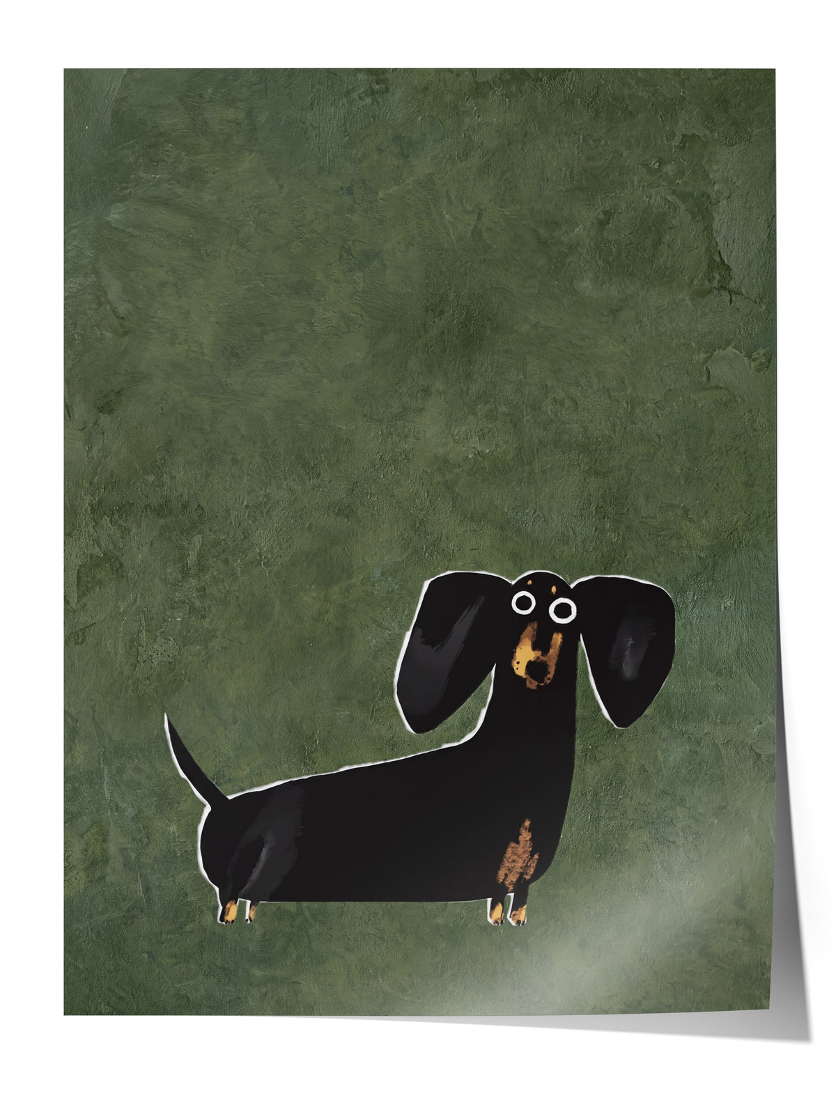 İllüstrasyon Köpek Tasarımı Çerçevesiz Poster