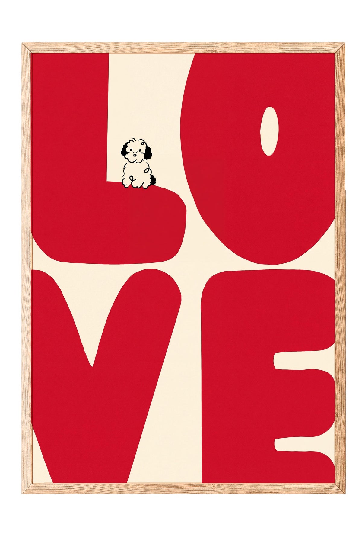 LOVE Poster – Ahşap Çerçeveli Tablo