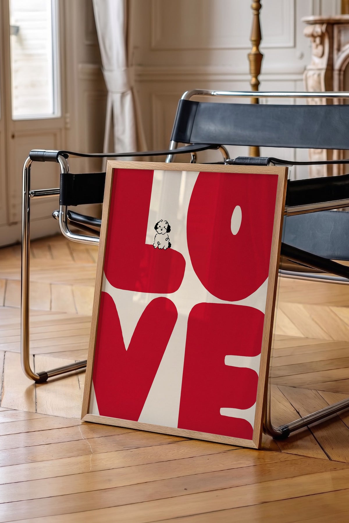 LOVE Poster – Ahşap Çerçeveli Tablo