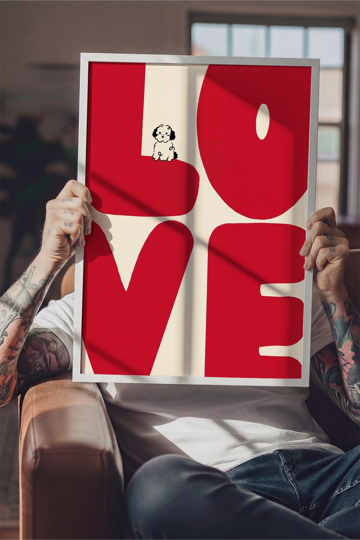 LOVE Poster – Beyaz Çerçeveli Tablo