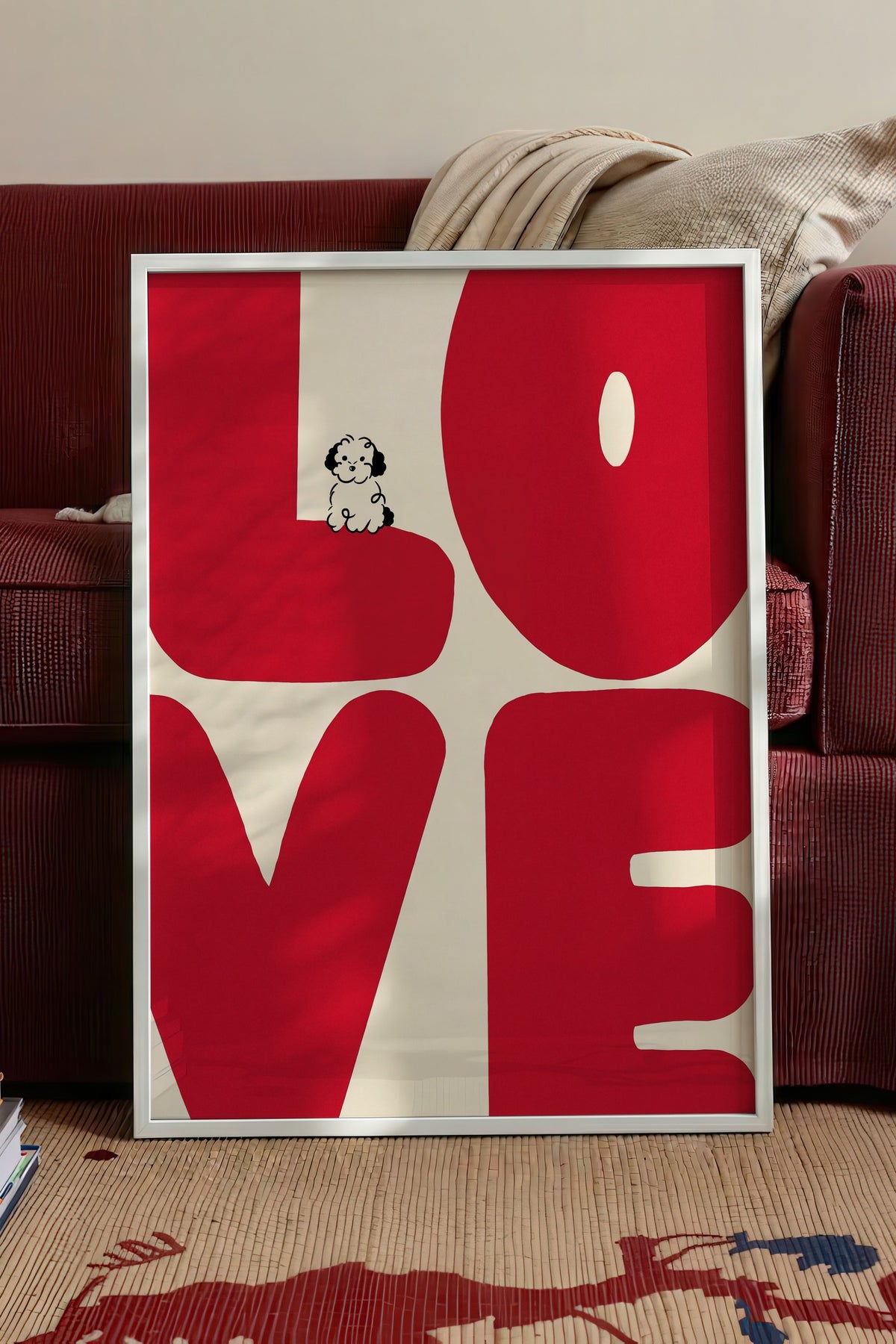 LOVE Poster – Beyaz Çerçeveli Tablo
