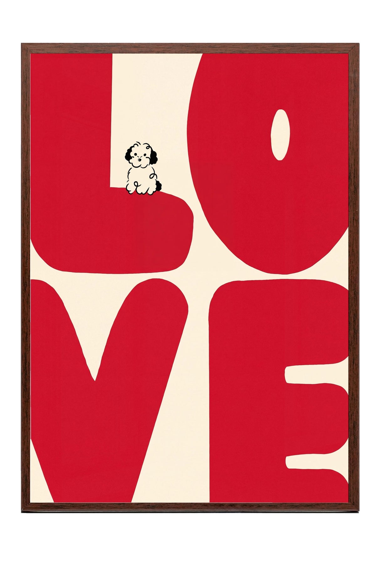 LOVE Poster – Kahverengi Çerçeveli Tablo