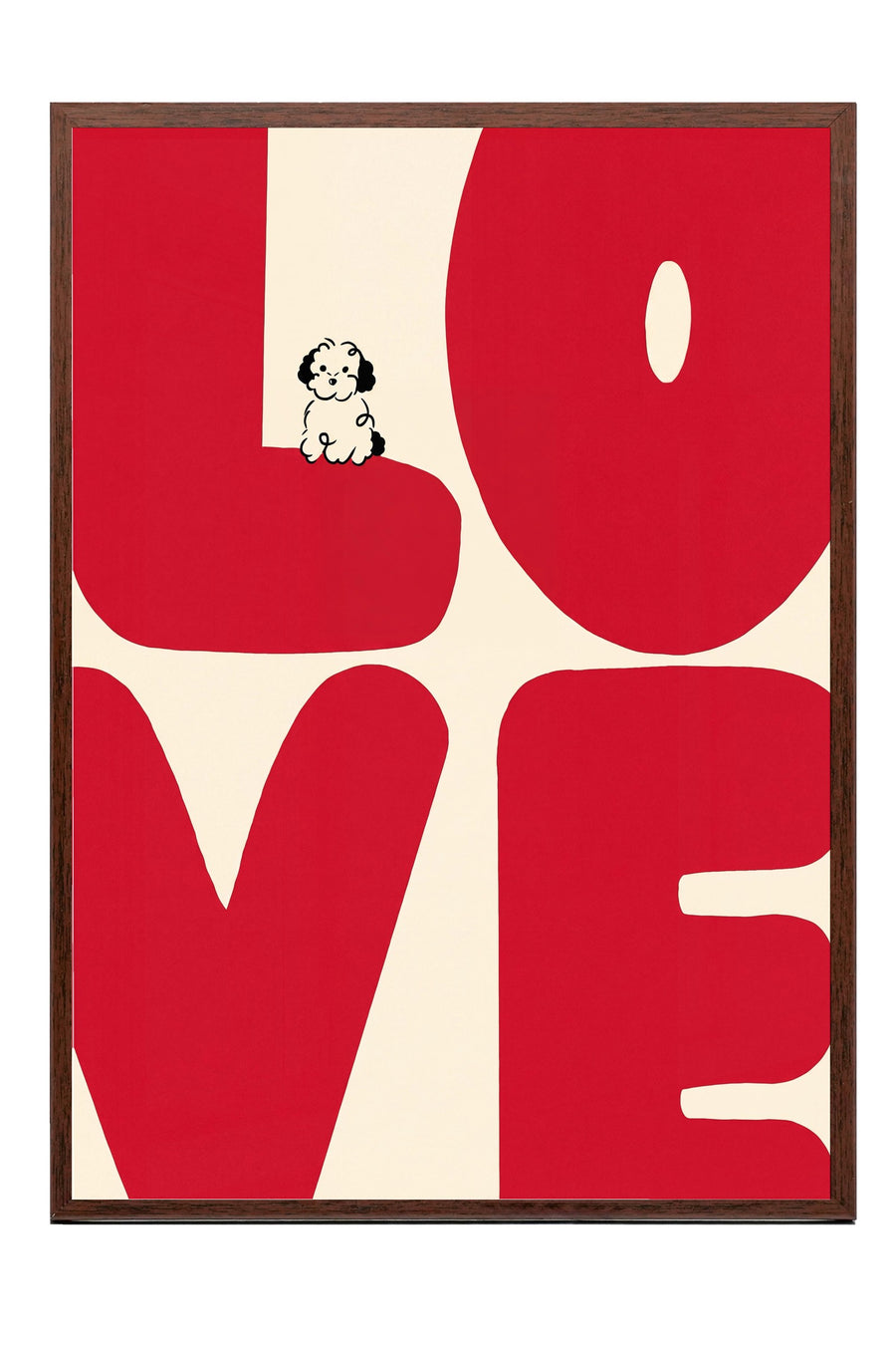 LOVE Poster – Kahverengi Çerçeveli Tablo