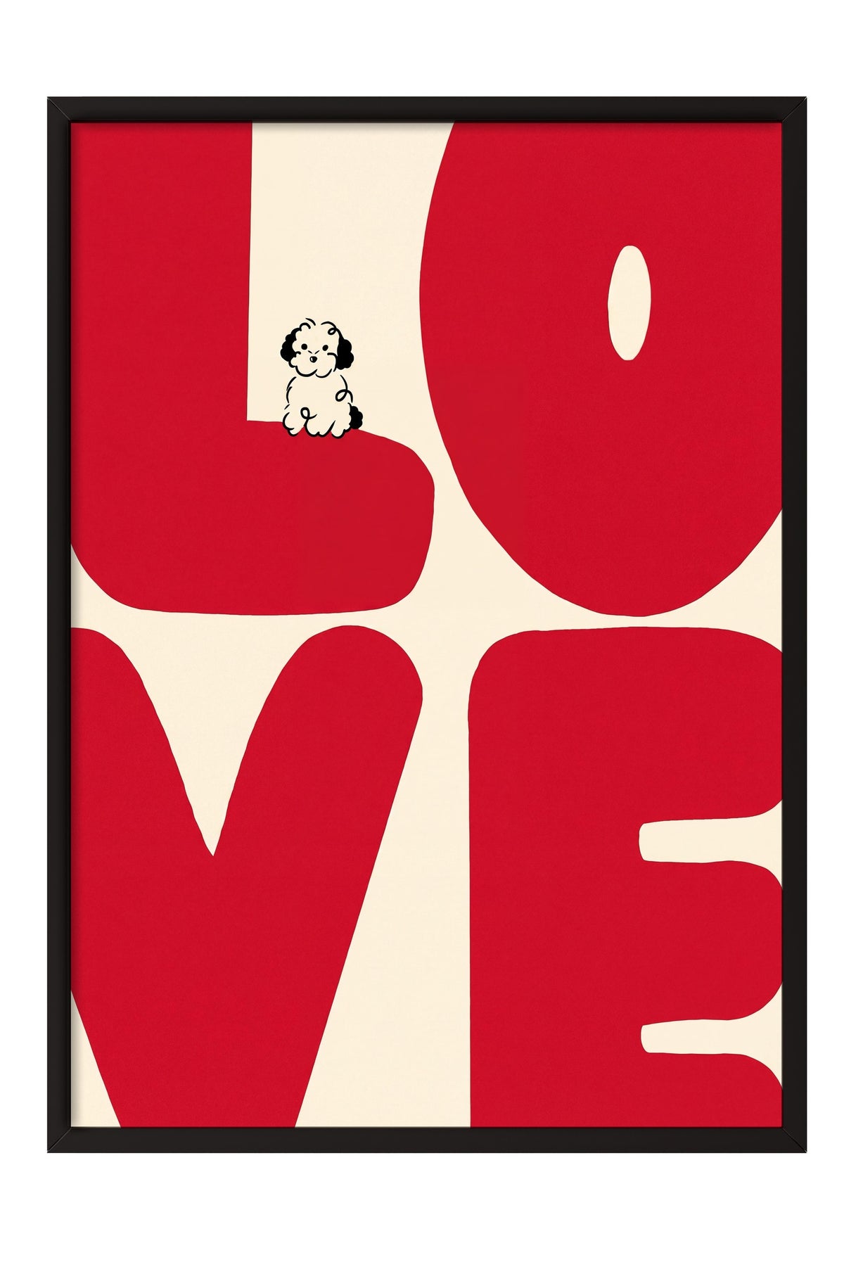 LOVE Poster – Siyah Çerçeveli Tablo