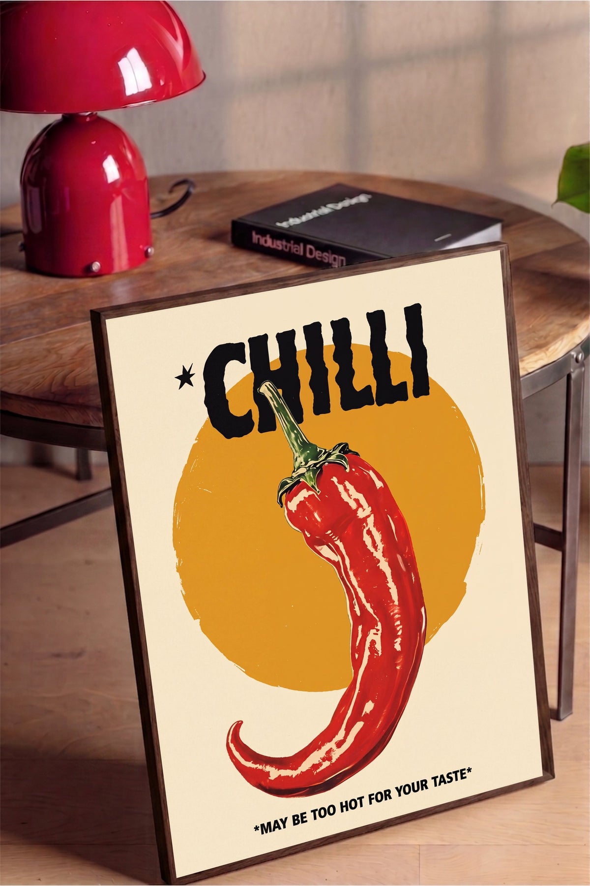 CHILLI Poster – Kahverengi Çerçeveli Tablo