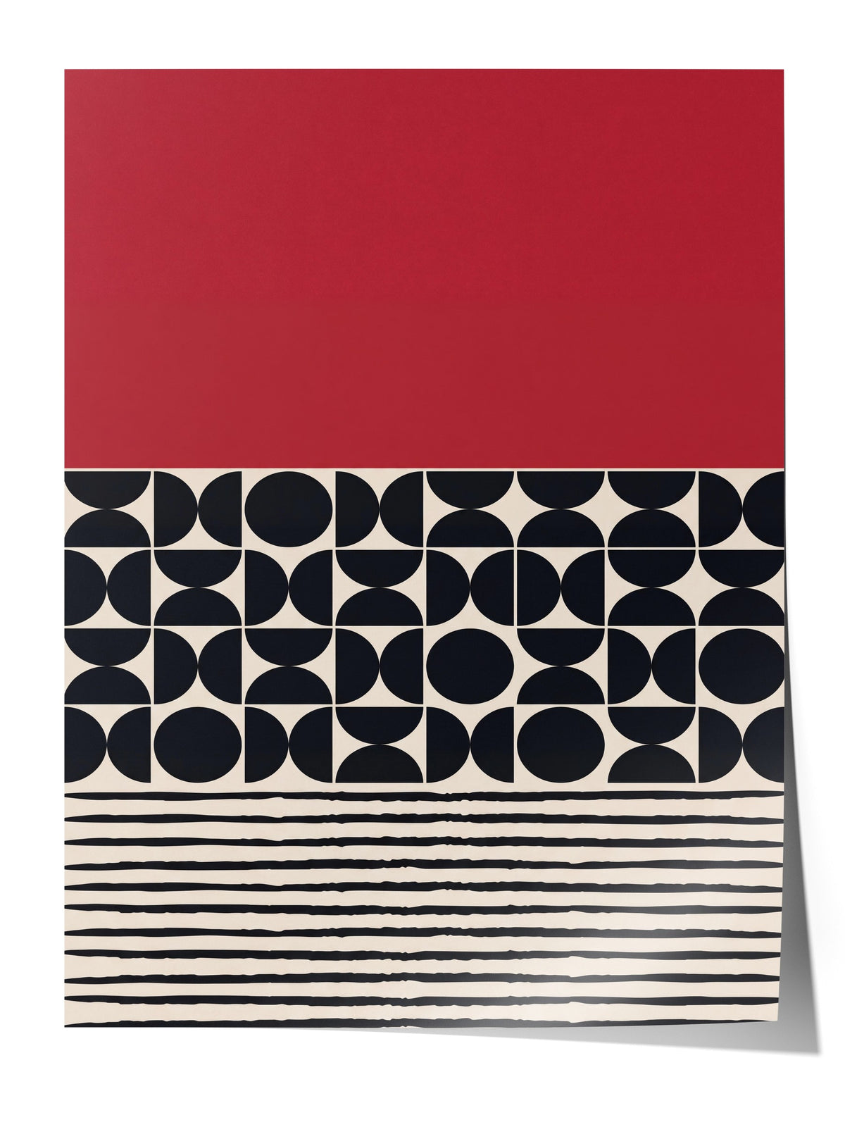 Geometrik Soyut Desen Çerçevesiz Poster