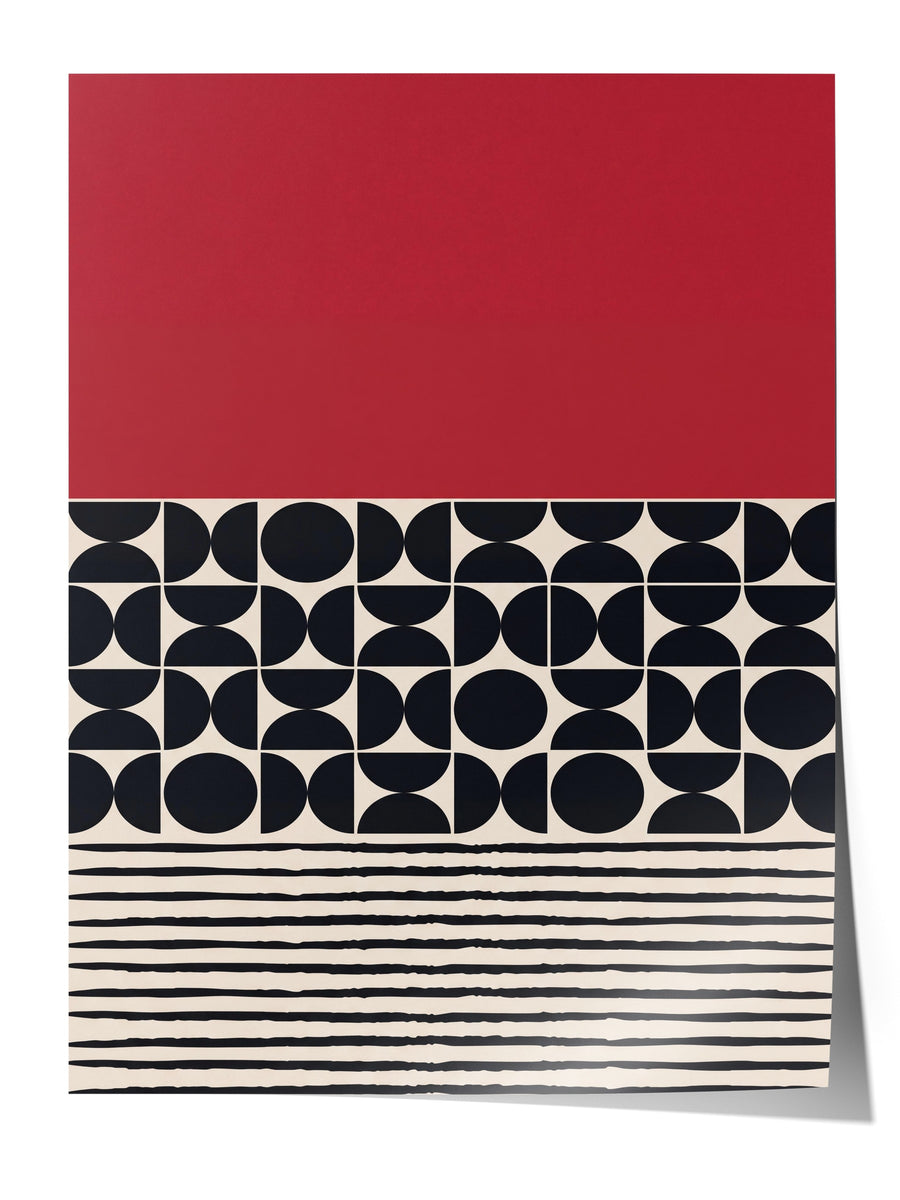 Geometrik Soyut Desen Çerçevesiz Poster