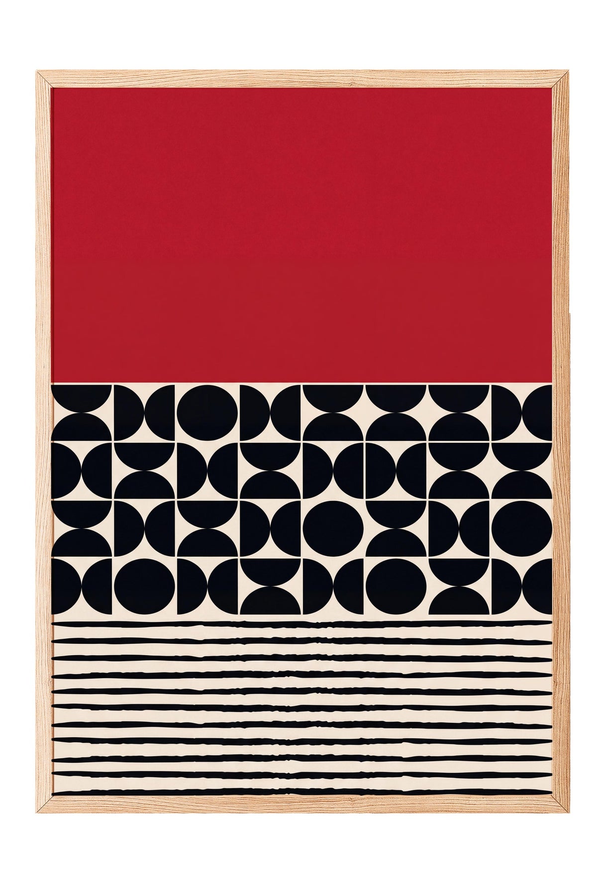 Geometrik Soyut Desen Poster – Ahşap Çerçeveli Tablo