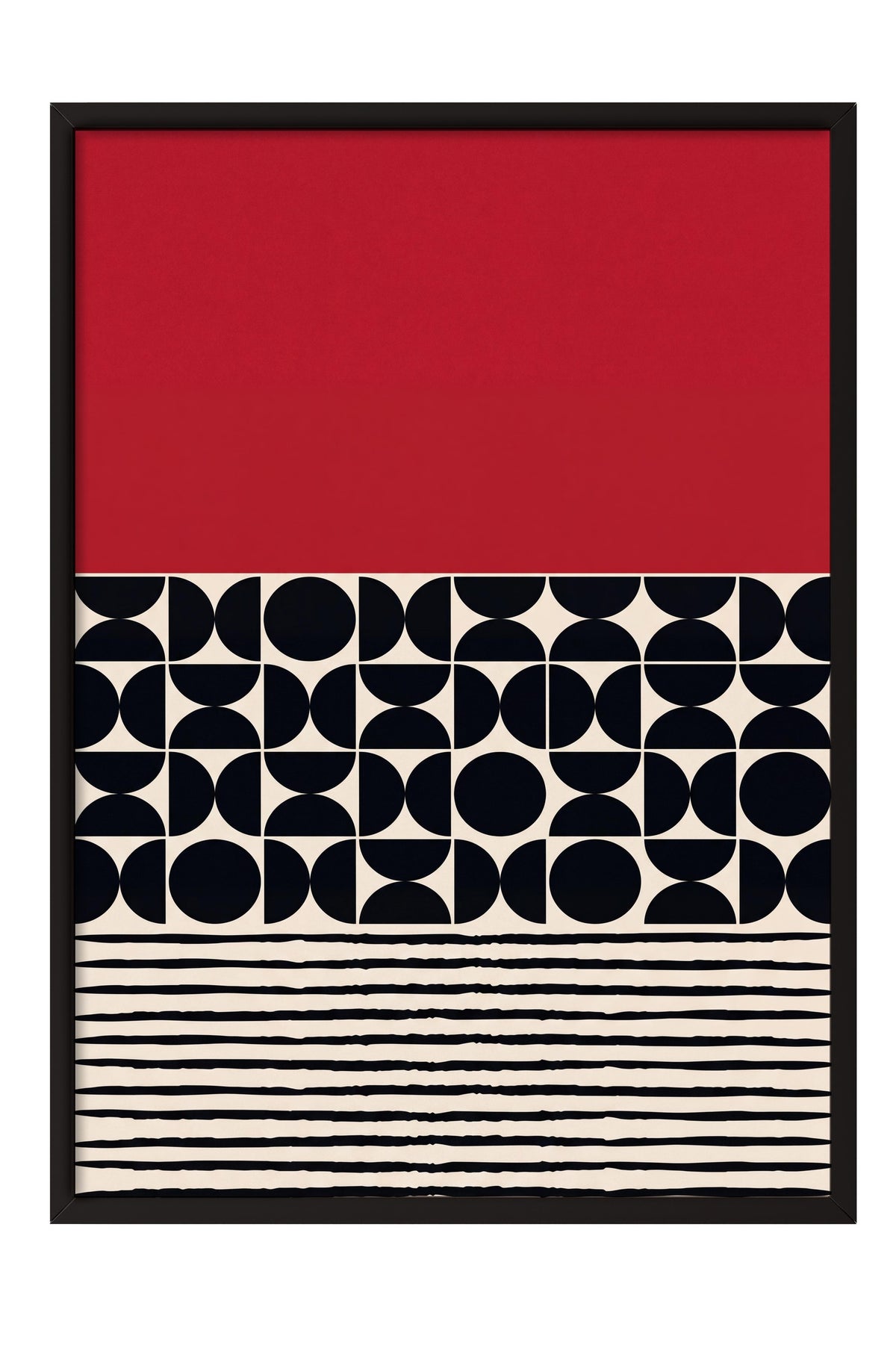 Geometrik Soyut Desen Poster – Siyah Çerçeveli Tablo