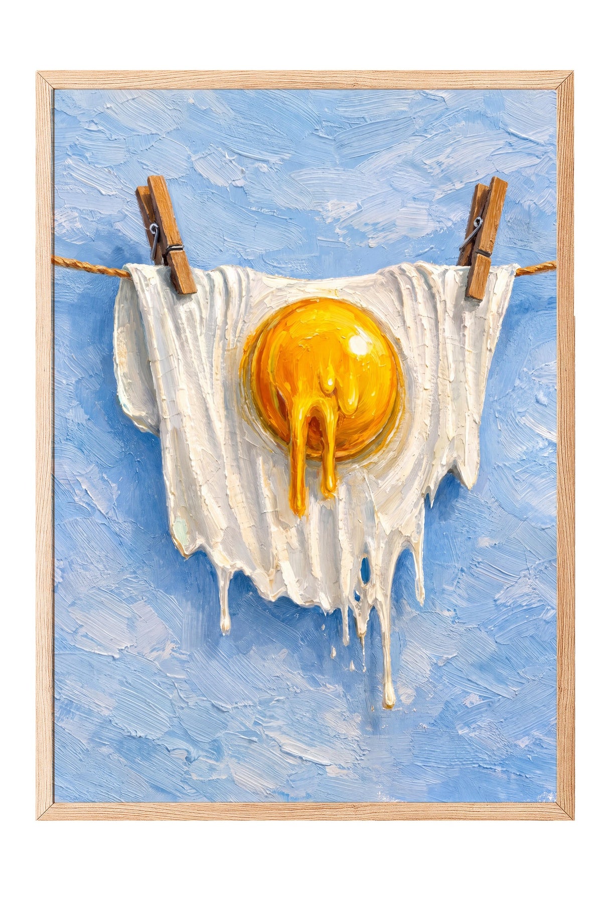 Eriyen Yumurta Sanatı Poster – Ahşap Çerçeveli Tablo