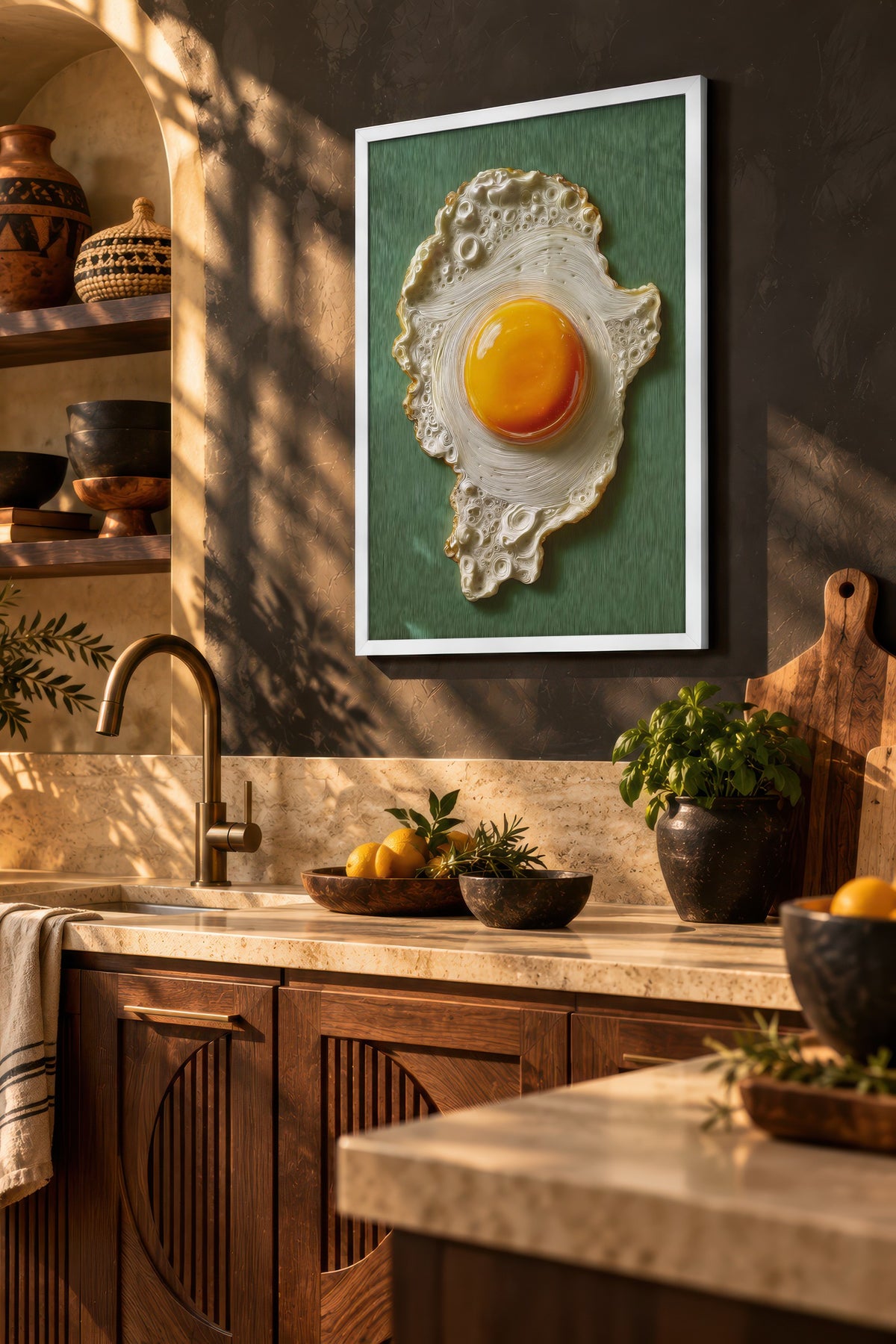 Yumurta İllüstrasyonu Poster – Beyaz Çerçeveli Tablo