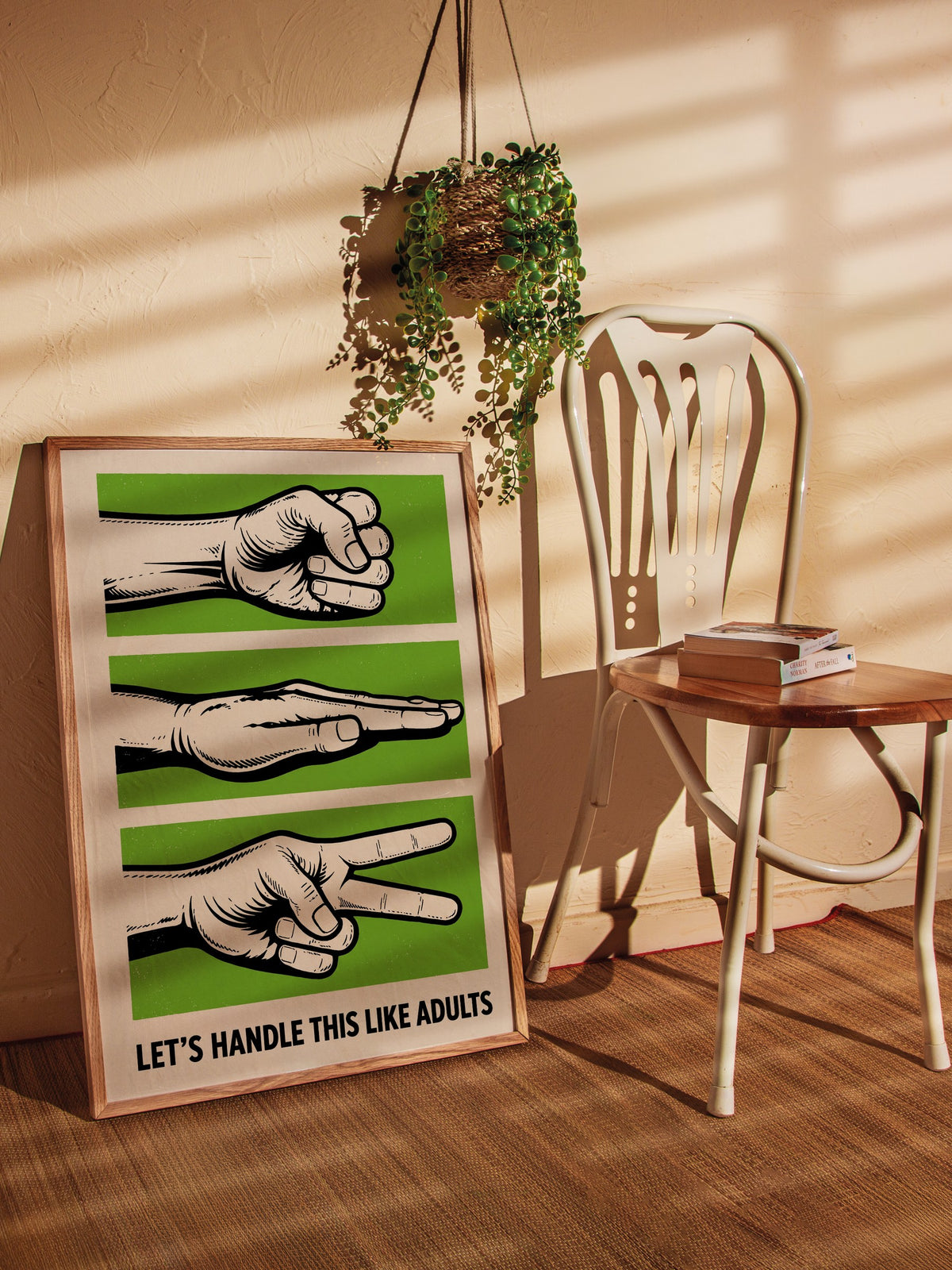 Let's Handle This Like Adults Poster – Ahşap Çerçeveli Tablo
