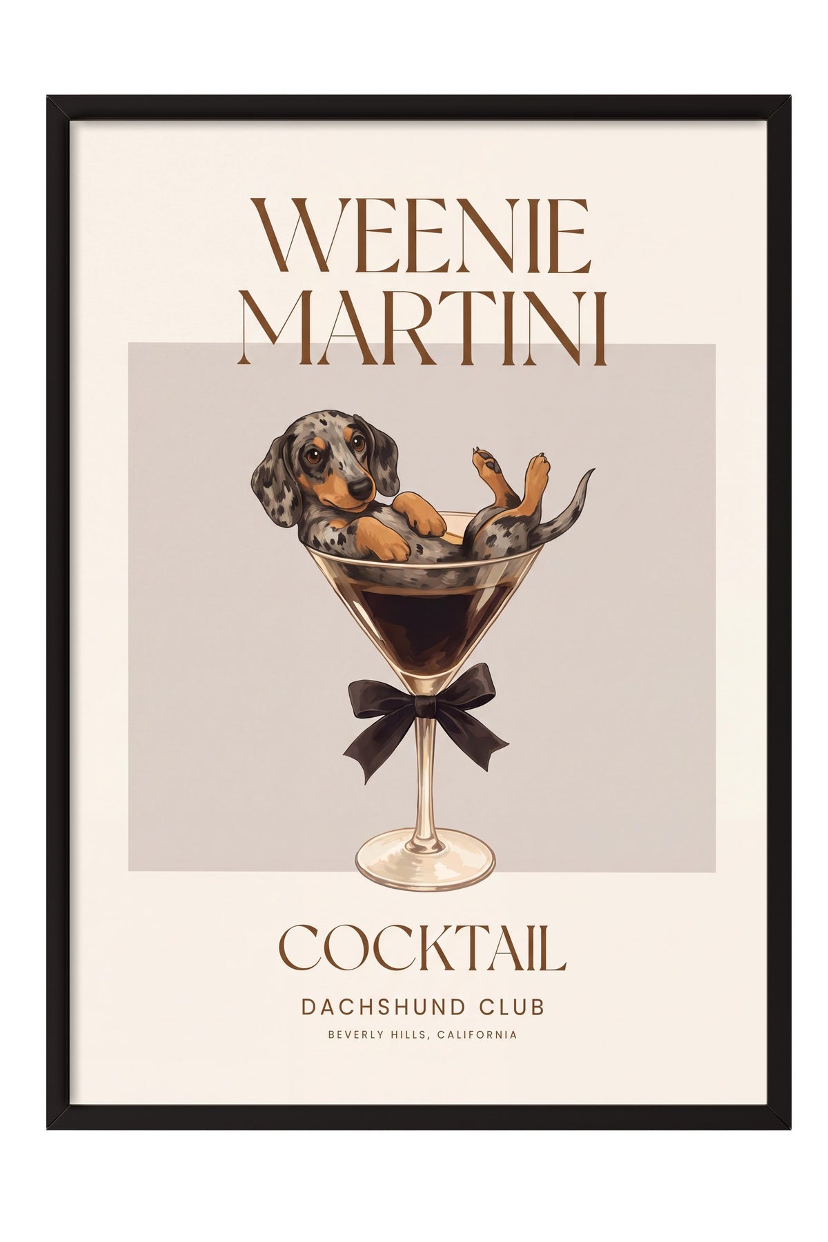 WEENIE MARTINI Poster – Siyah Çerçeveli Tablo