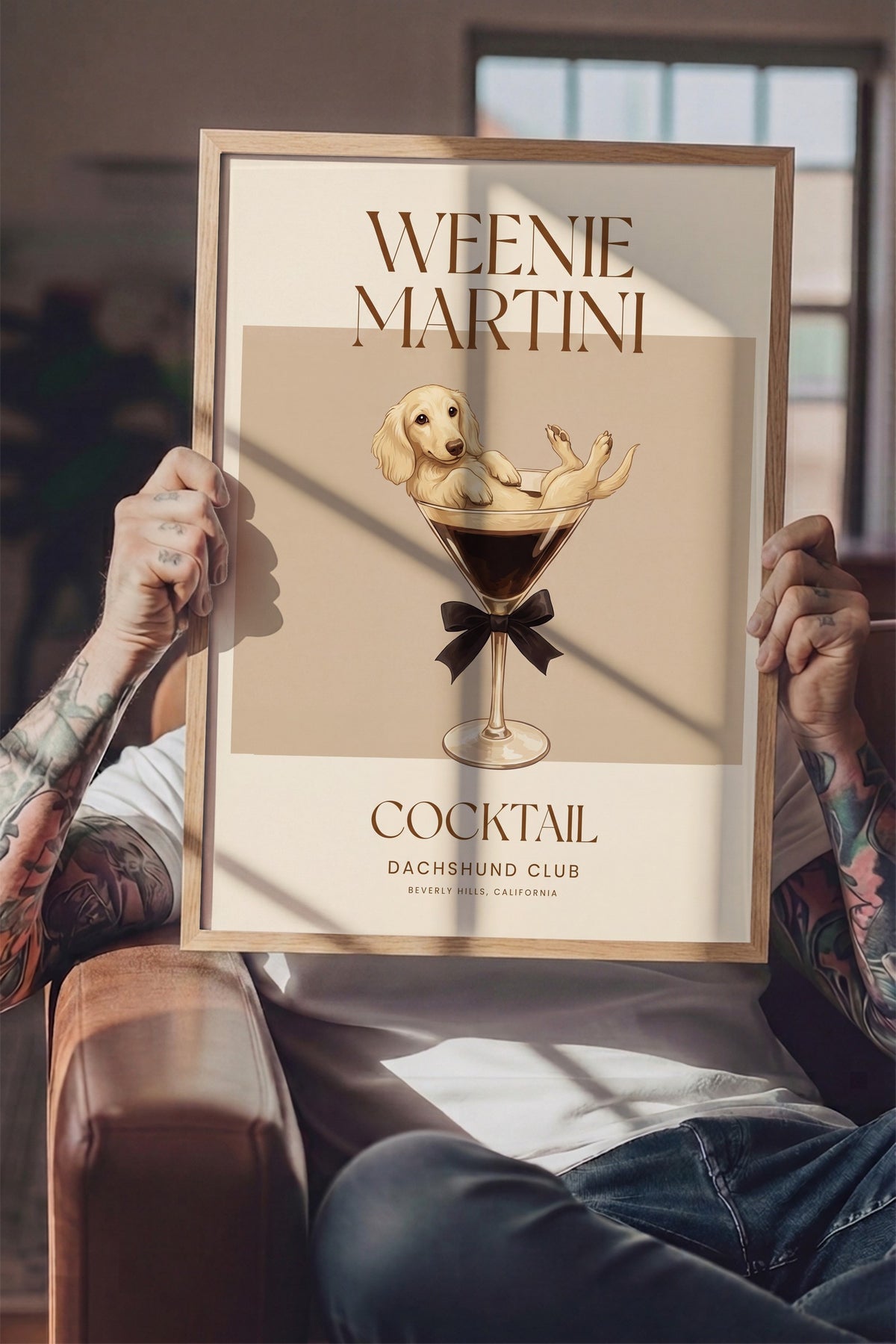 WEENIE MARTINI Poster – Ahşap Çerçeveli Tablo