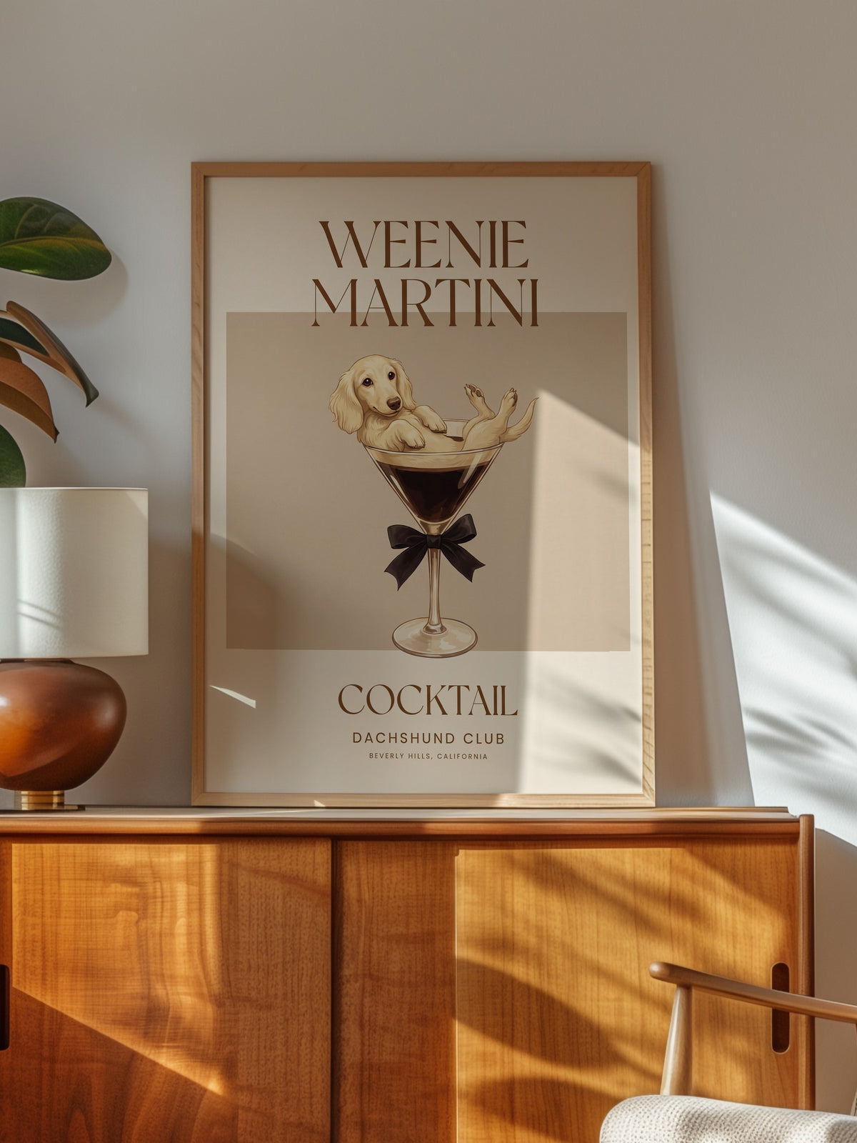 WEENIE MARTINI Poster – Ahşap Çerçeveli Tablo
