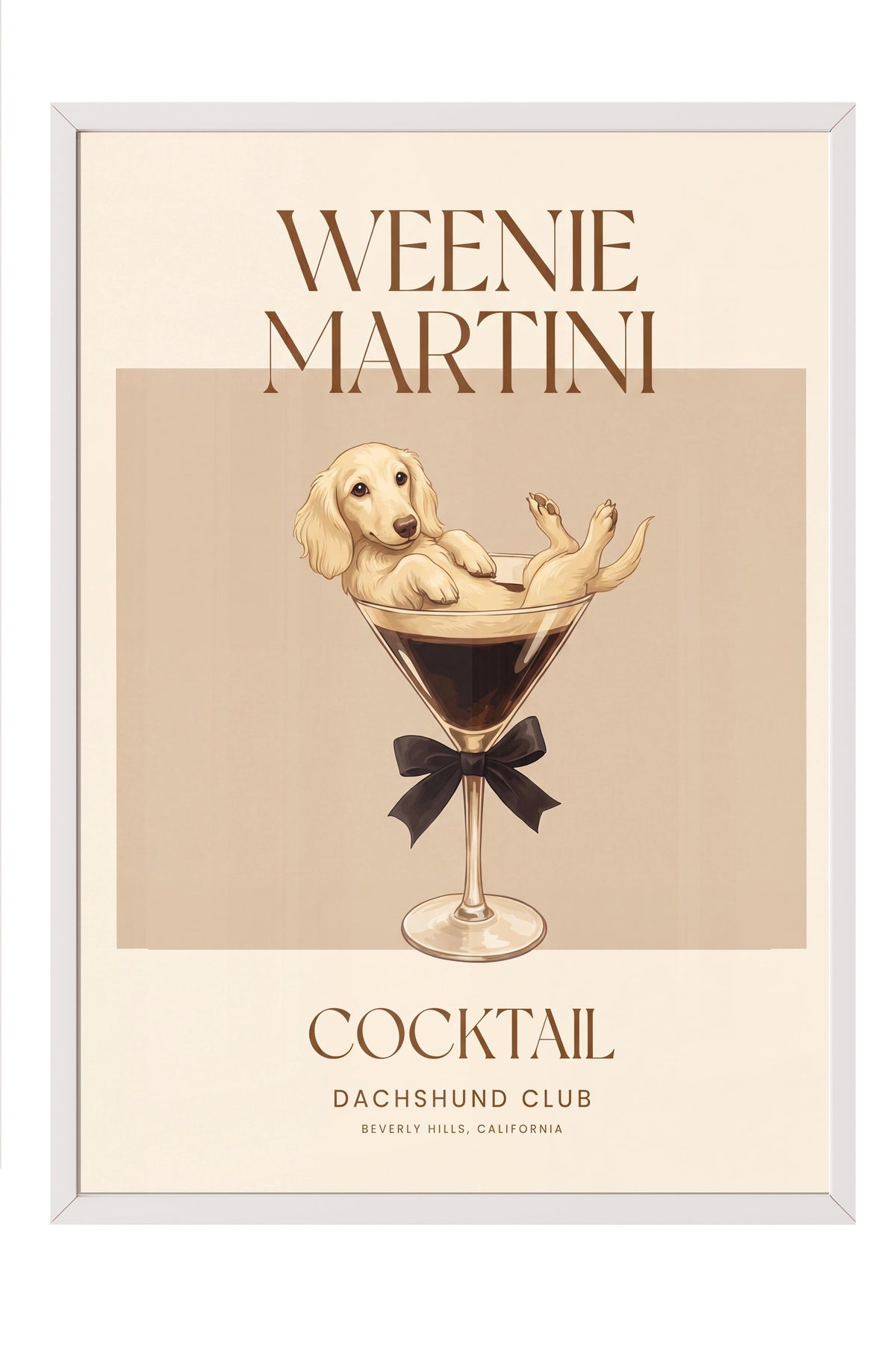 WEENIE MARTINI Poster – Beyaz Çerçeveli Tablo