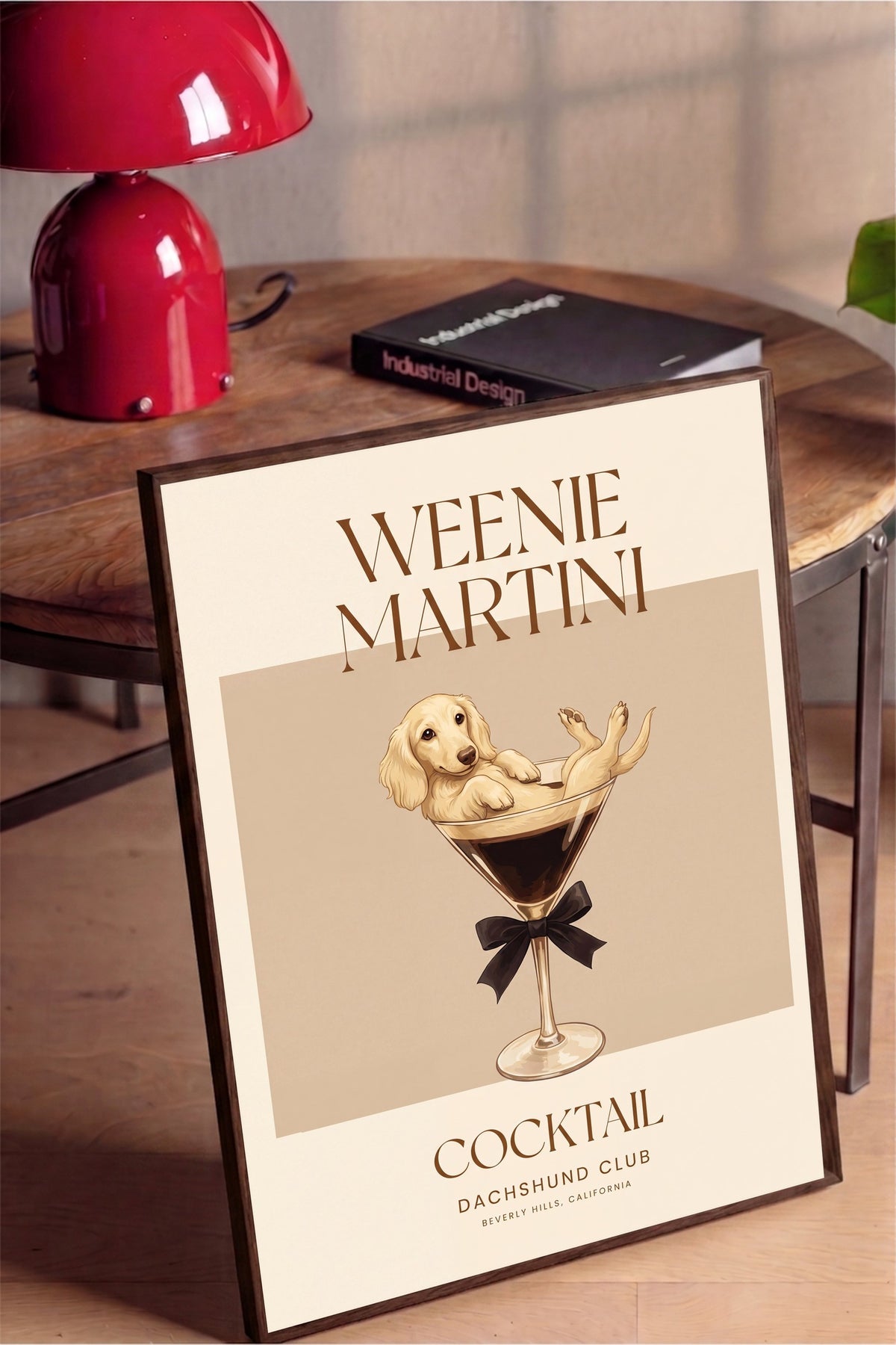 WEENIE MARTINI Poster – Kahverengi Çerçeveli Tablo