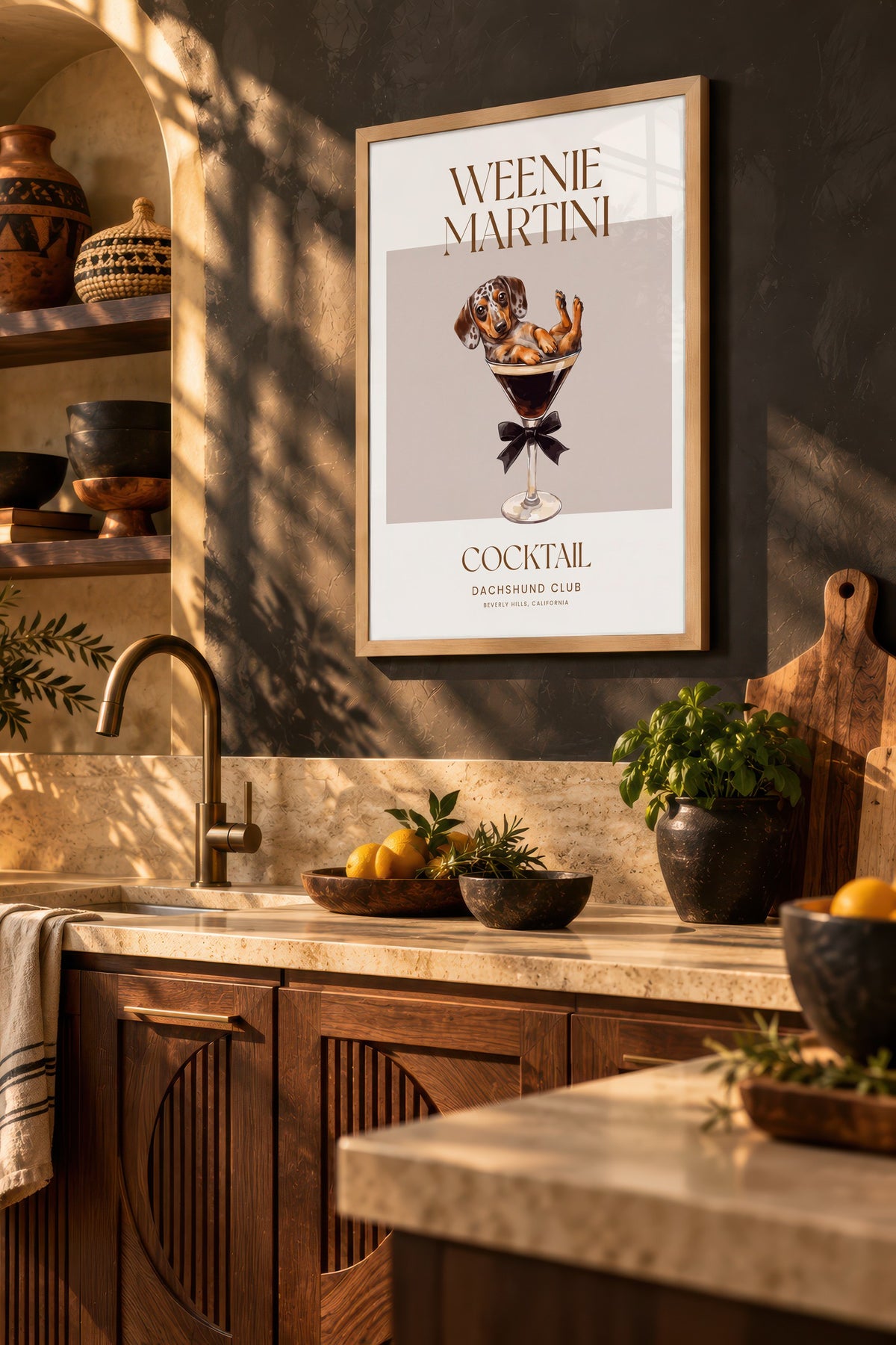 WEENIE MARTINI Poster – Ahşap Çerçeveli Tablo