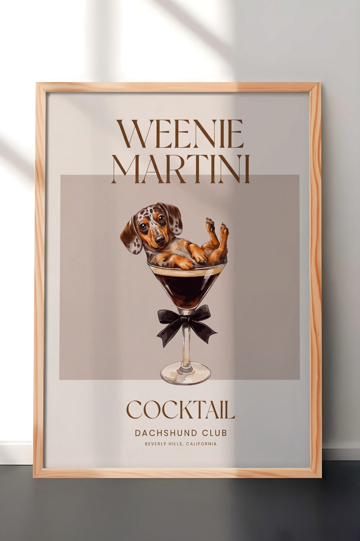 WEENIE MARTINI Poster – Ahşap Çerçeveli Tablo