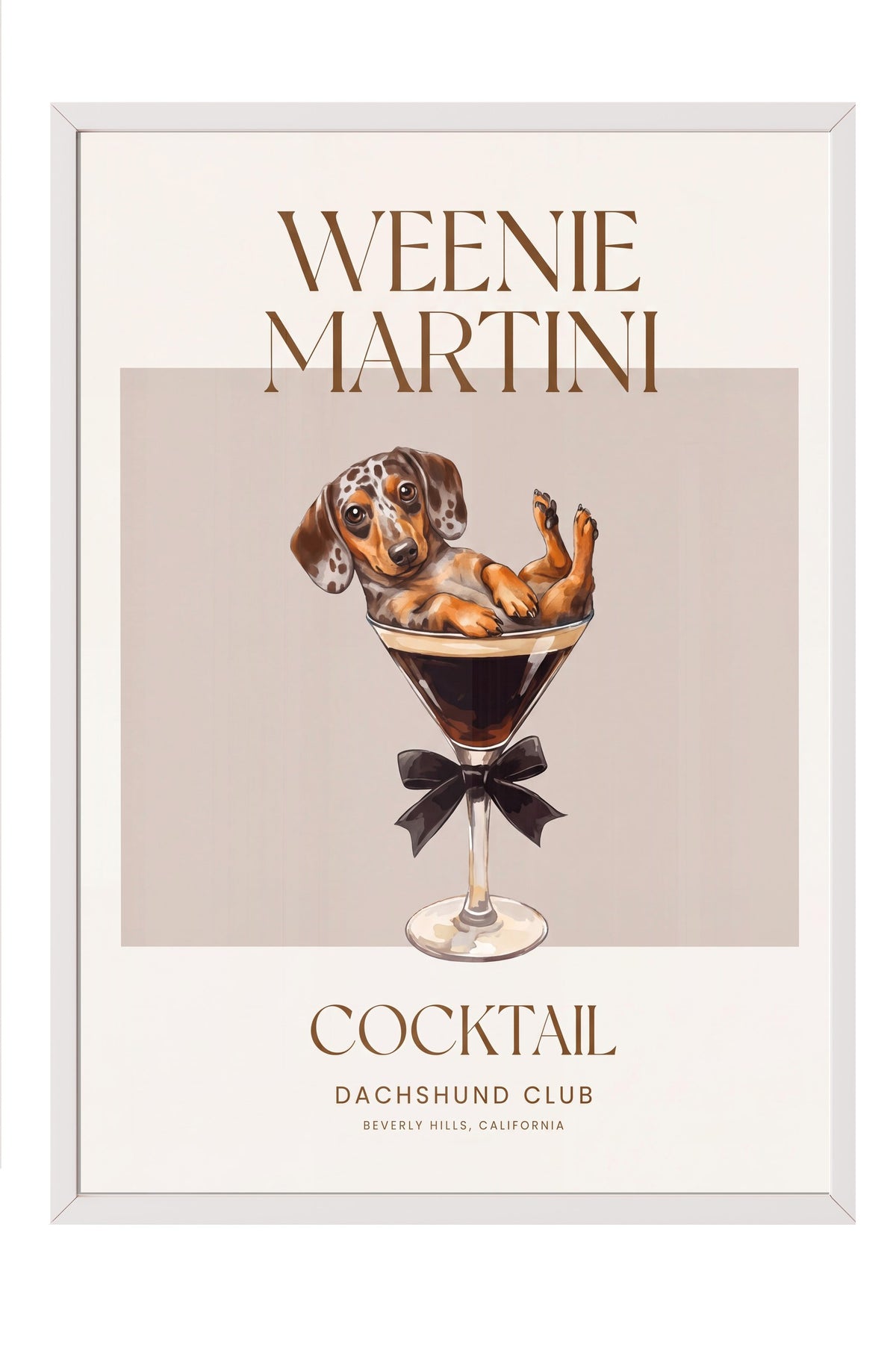 WEENIE MARTINI Poster – Beyaz Çerçeveli Tablo