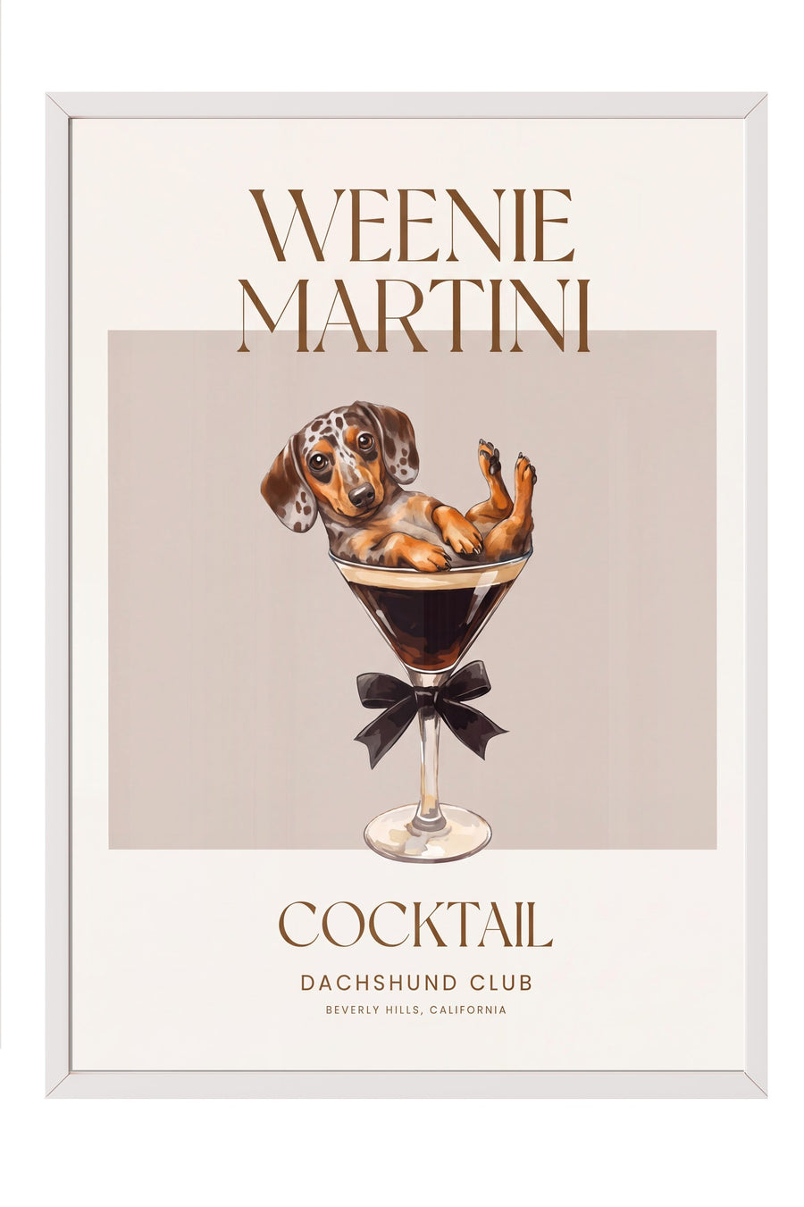 WEENIE MARTINI Poster – Beyaz Çerçeveli Tablo
