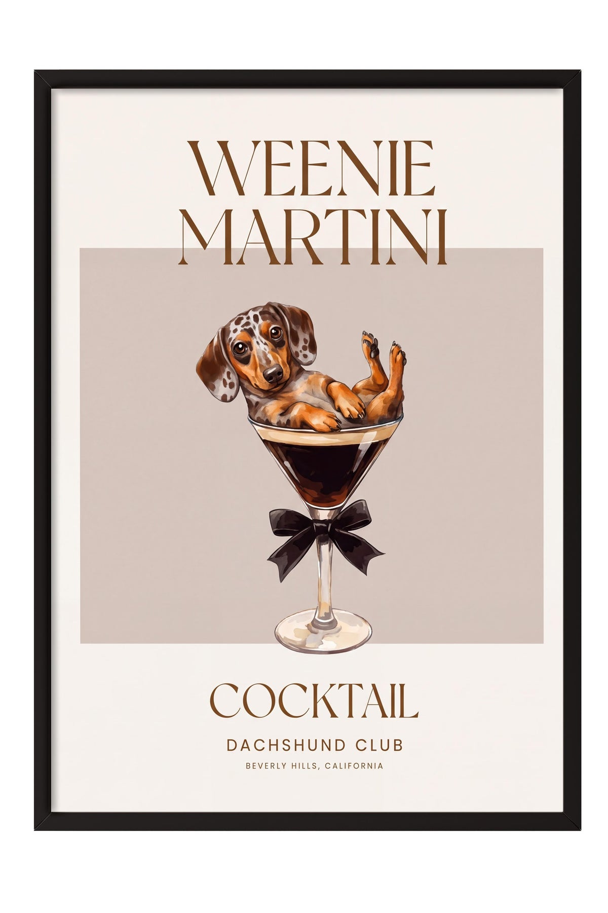 WEENIE MARTINI Poster – Siyah Çerçeveli Tablo