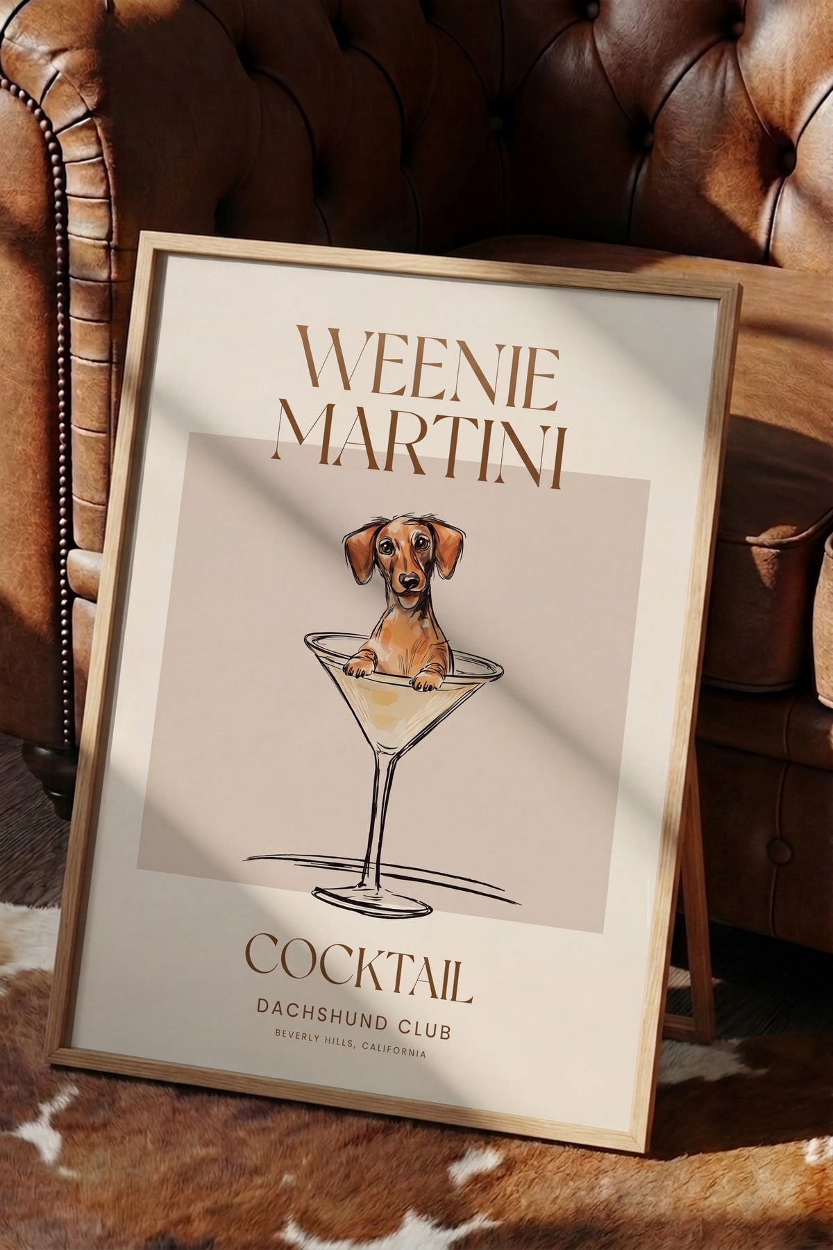 WEENIE MARTINI Poster – Ahşap Çerçeveli Tablo